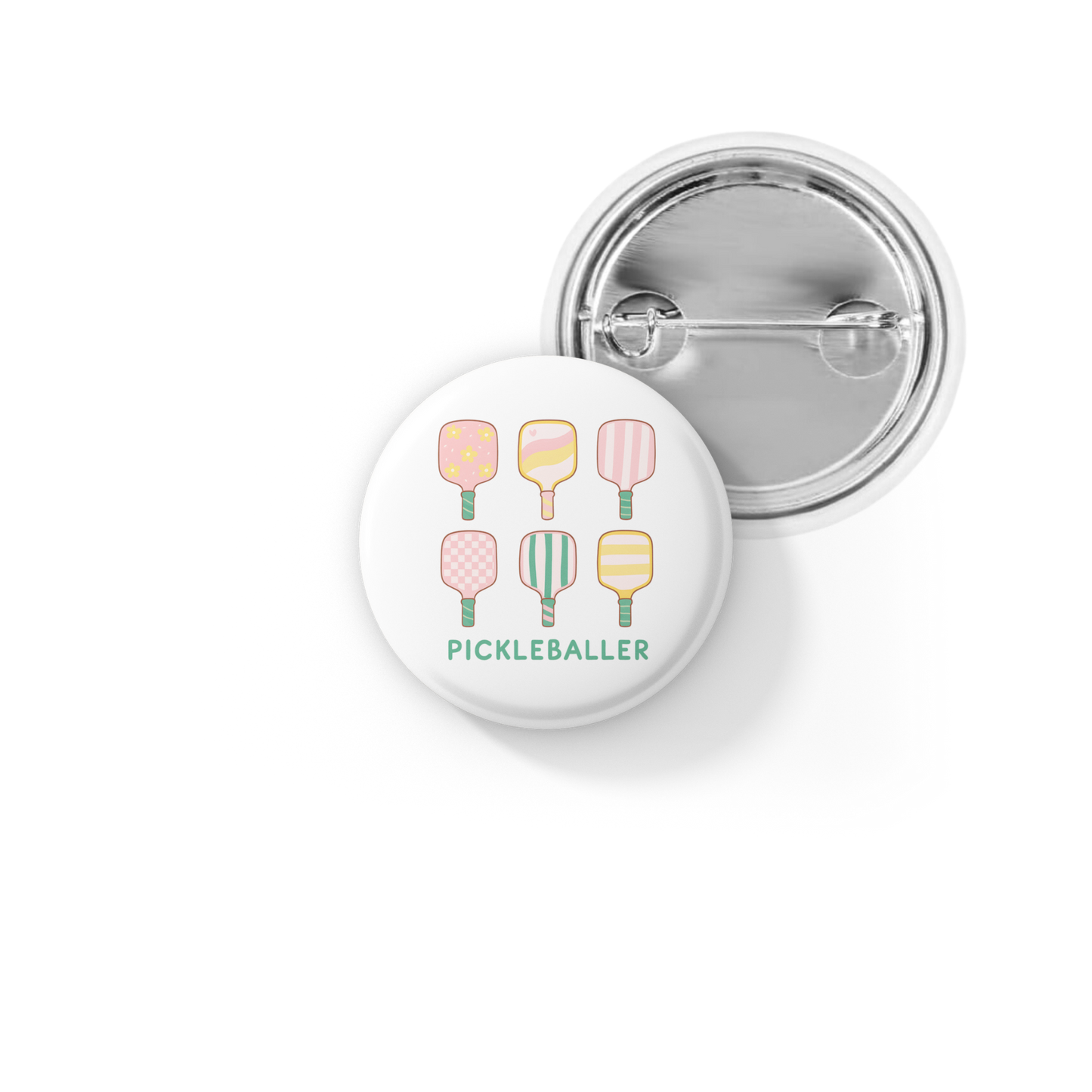 Pickleballer Pin Back Button, Magnet