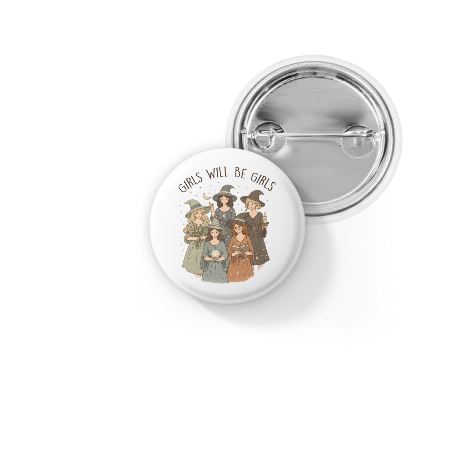 Girls Will Be Girls Pin Back Button, Magnet