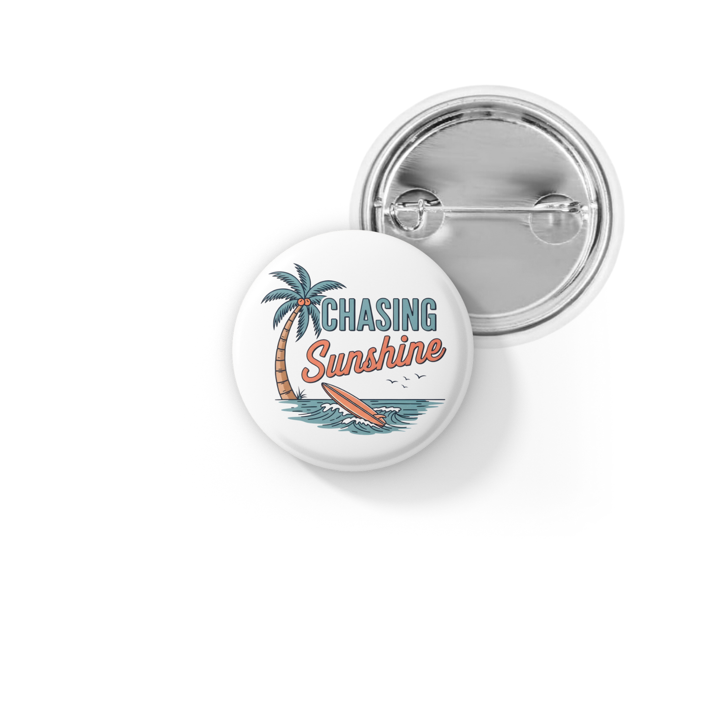 Chasing Sunshine Pin Back Button, Magnet