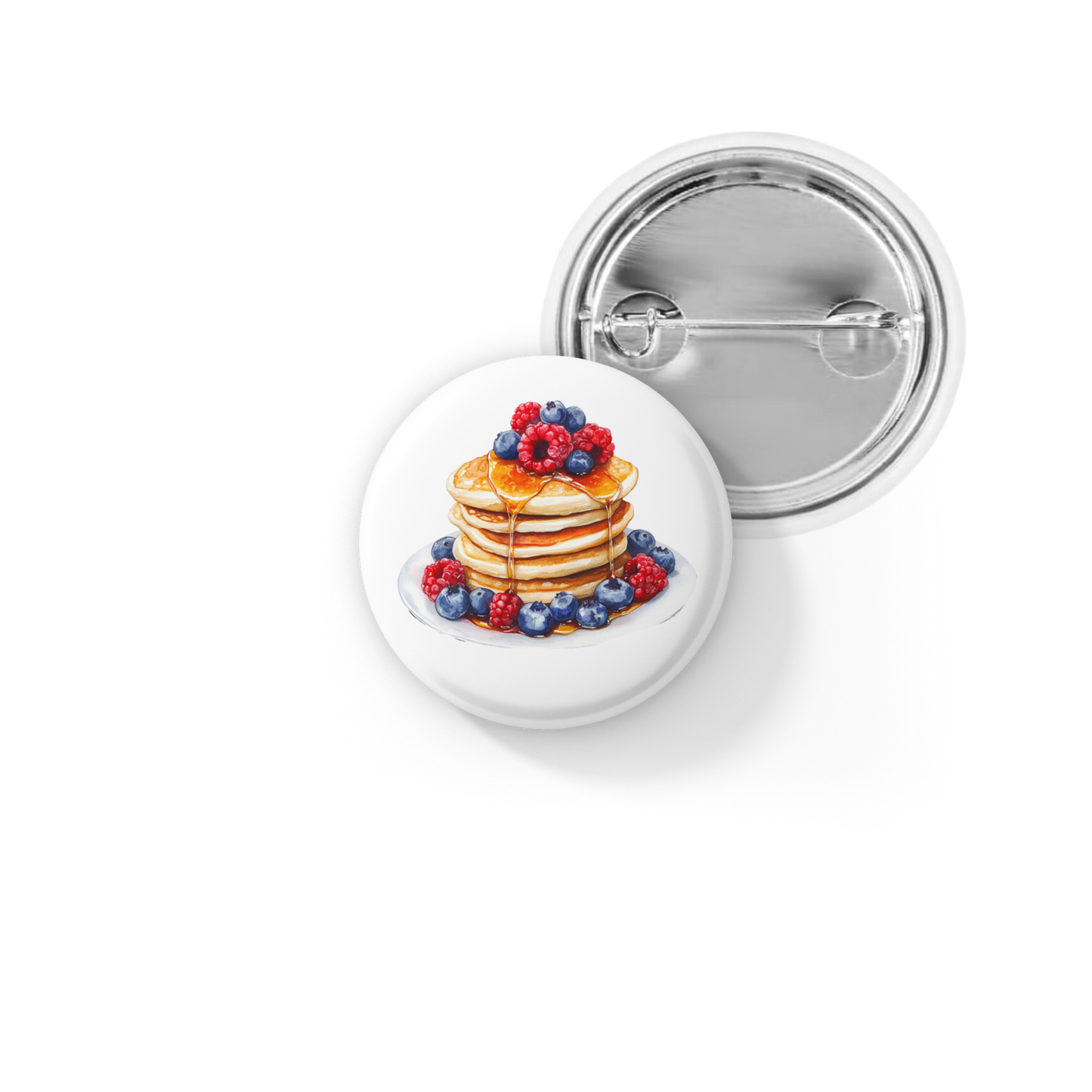 Pancakes Berry Pin Back Button, Magnet