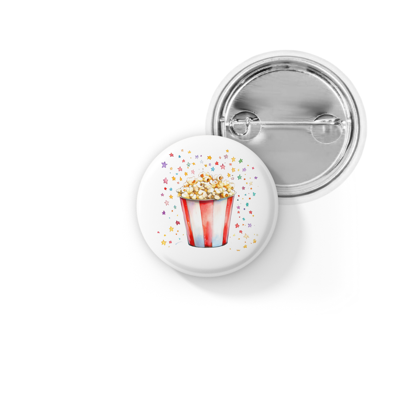 Popcorn Stars Pin Back Button, Magnet