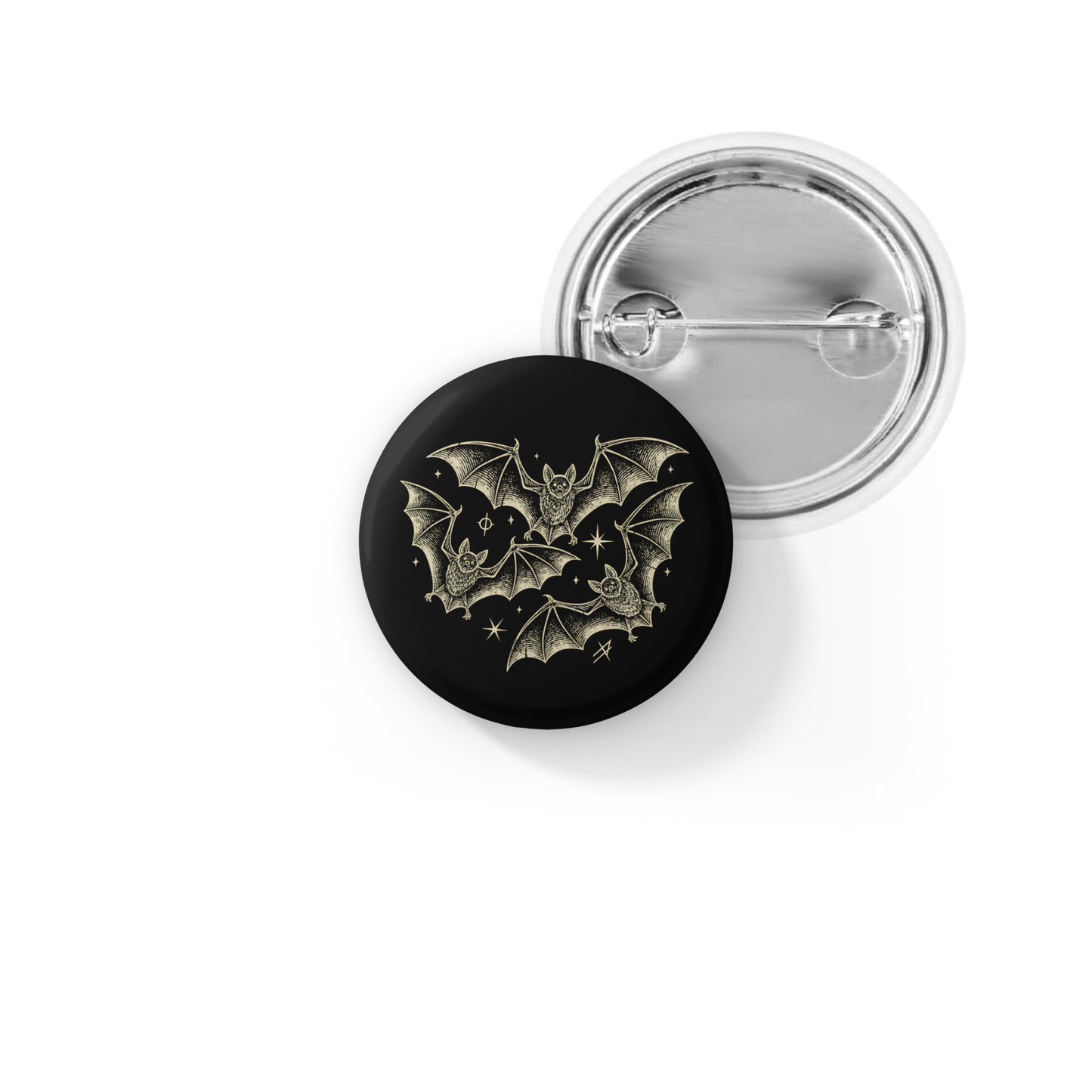 Bats Pin Back Button, Magnet