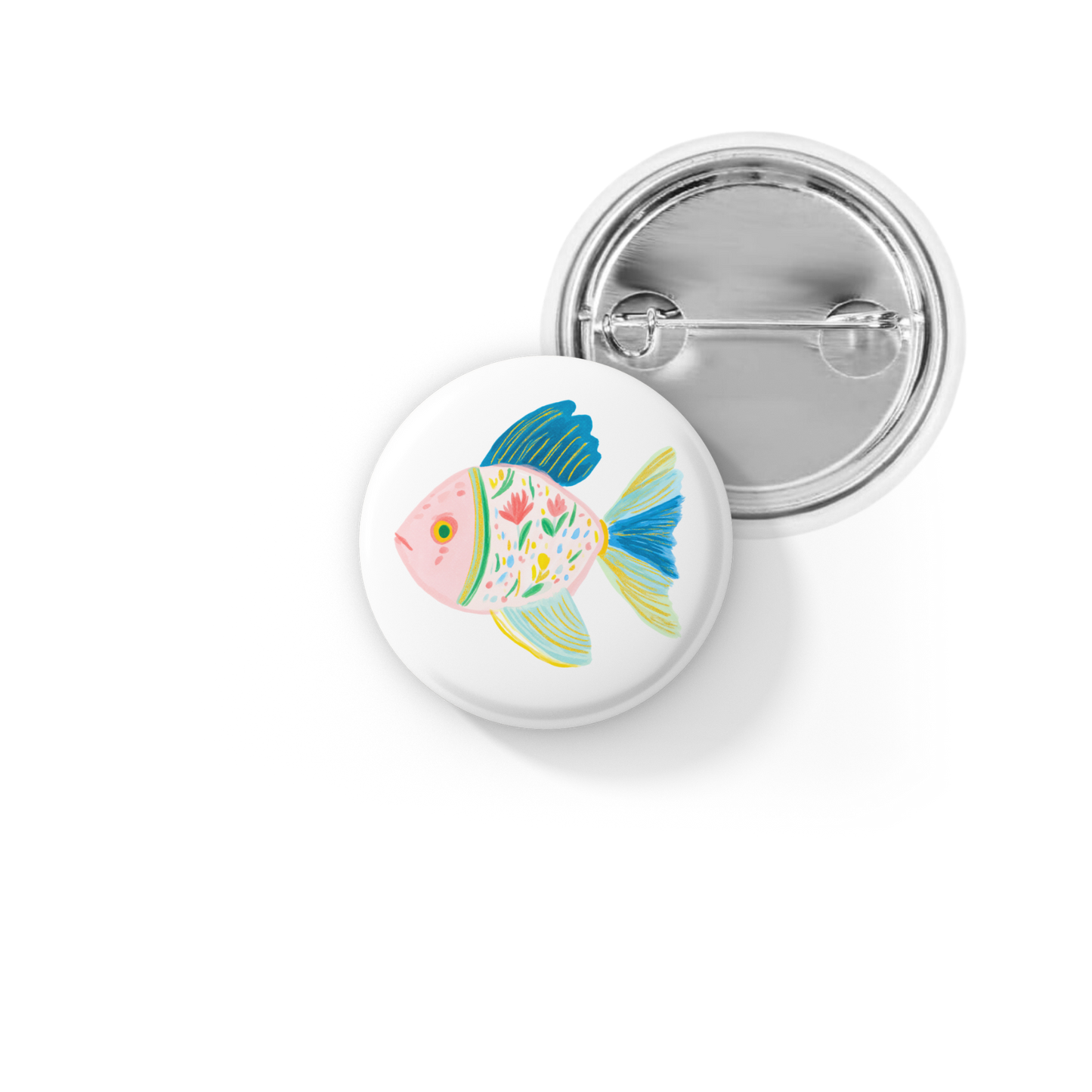 Fish Pin Back Button, Magnet