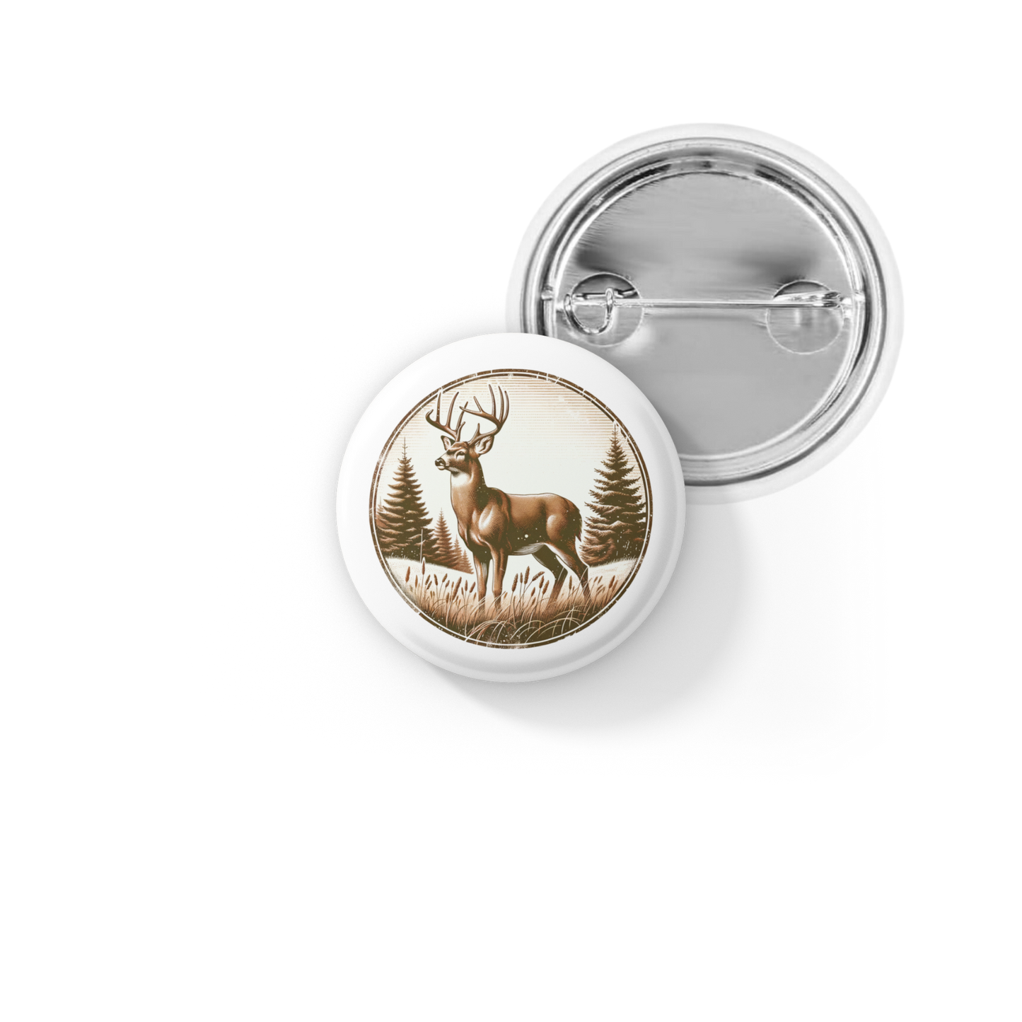 Deer Pin Back Button, Magnet