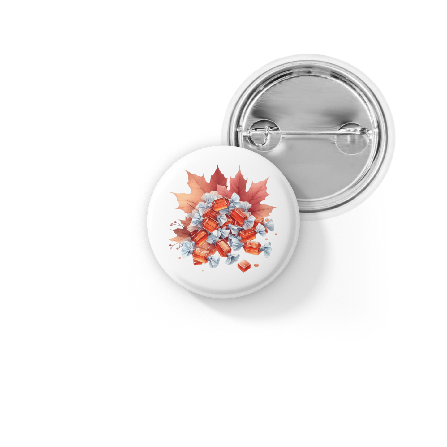 Maple Candy Pin Back Button, Magnet