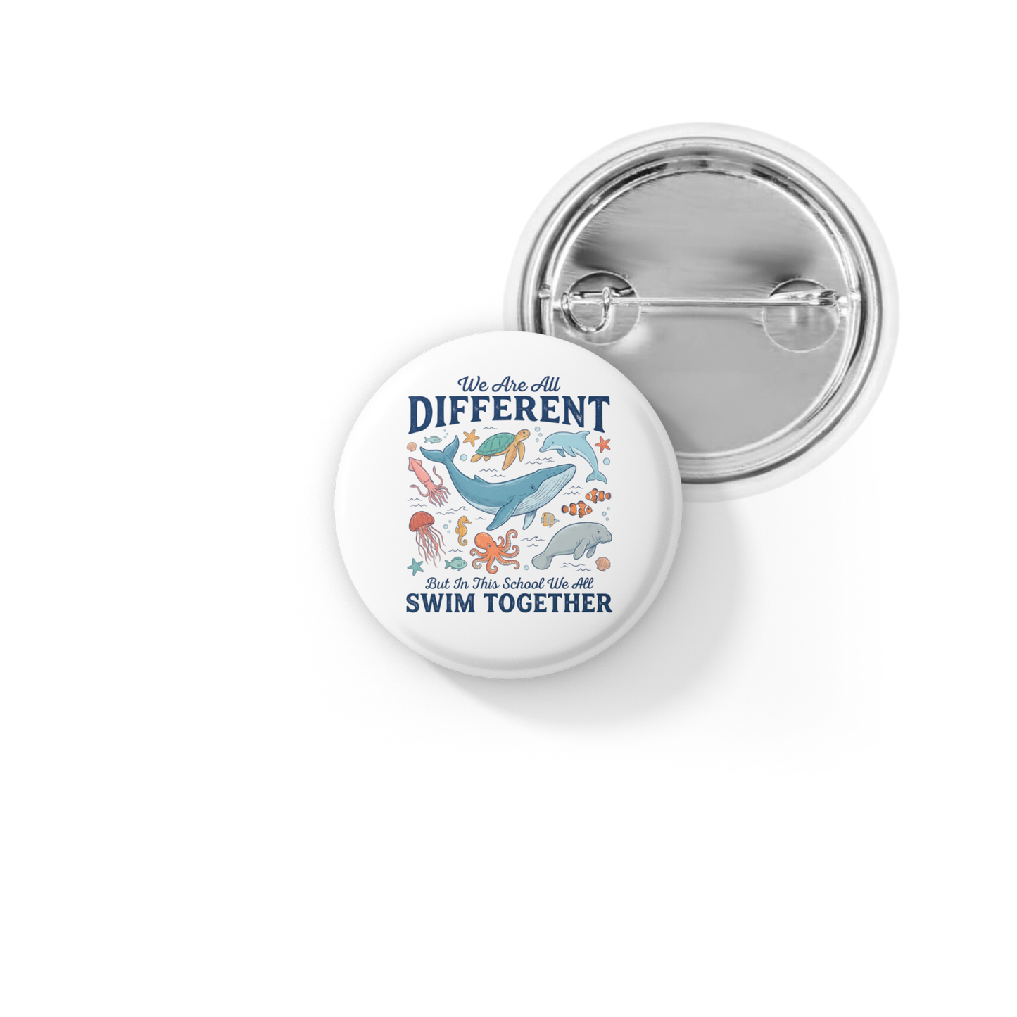 We Are All Different Pin Back Button, Magnet