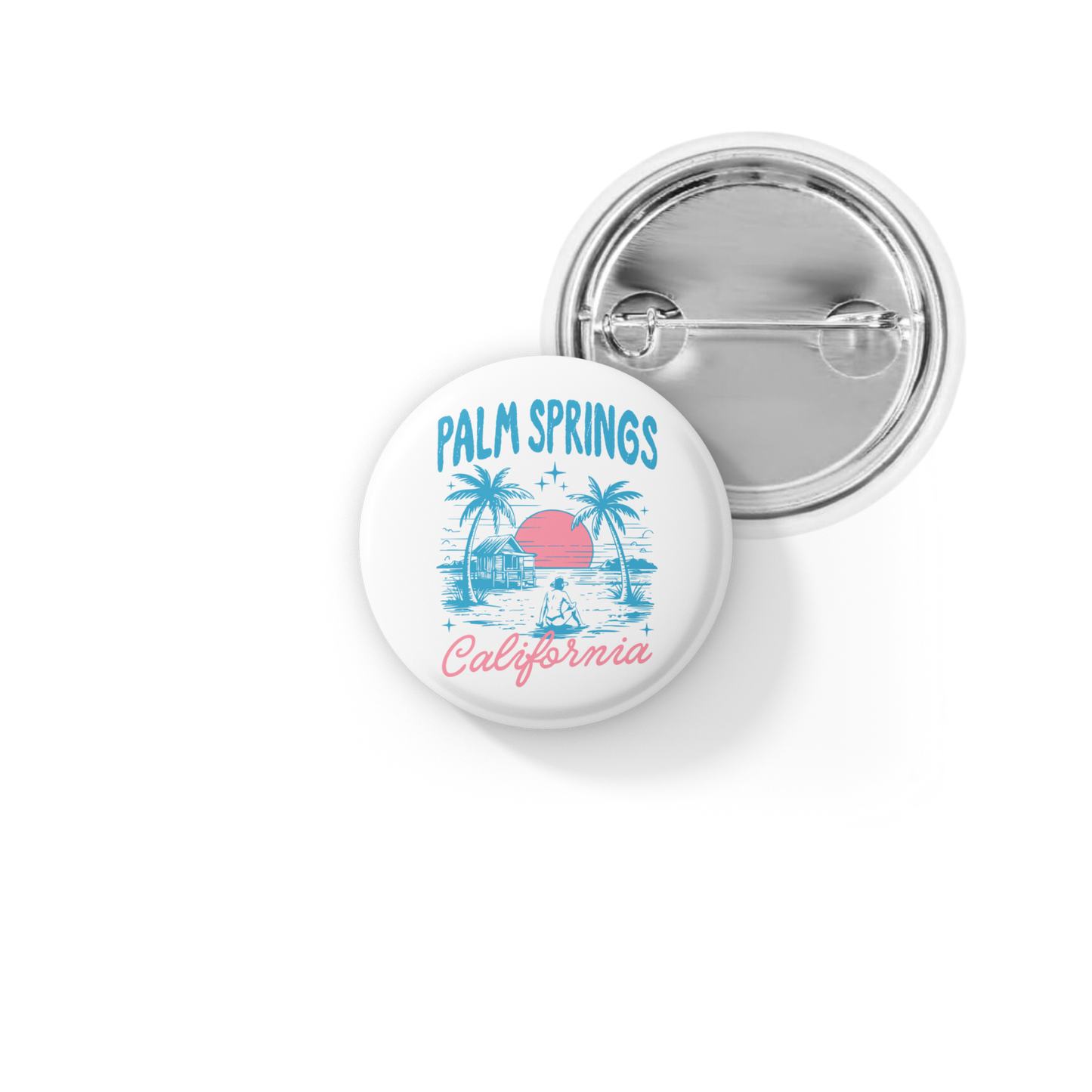 Palm Springs California Pin Back Button, Magnet