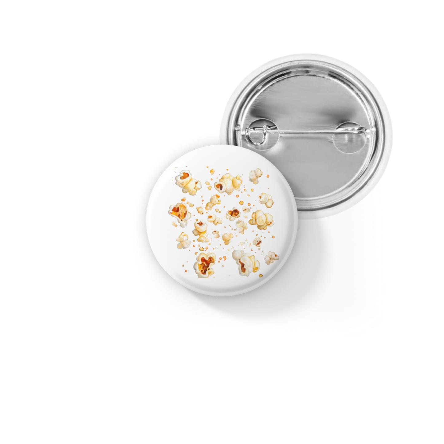 Popcorn Pin Back Button, Magnet