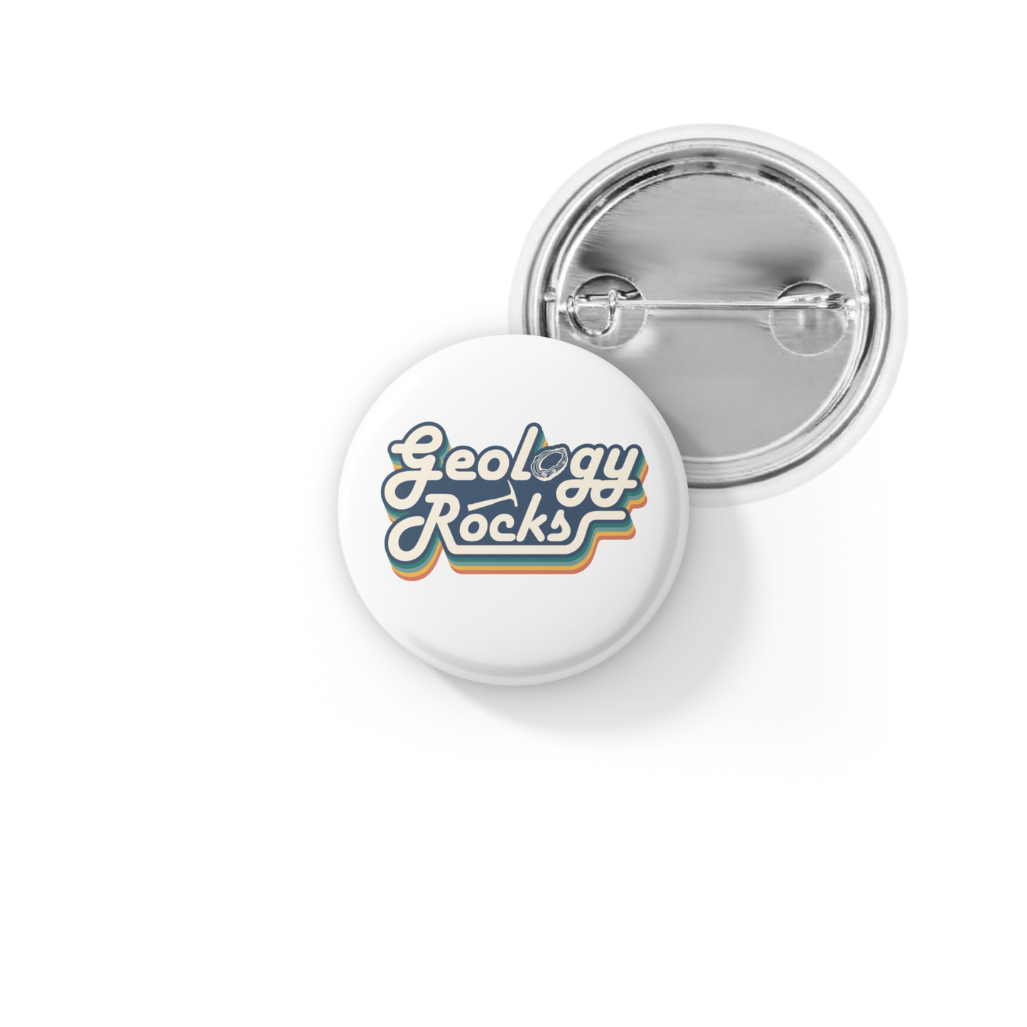 Geology Rocks Pin Back Button, Magnet