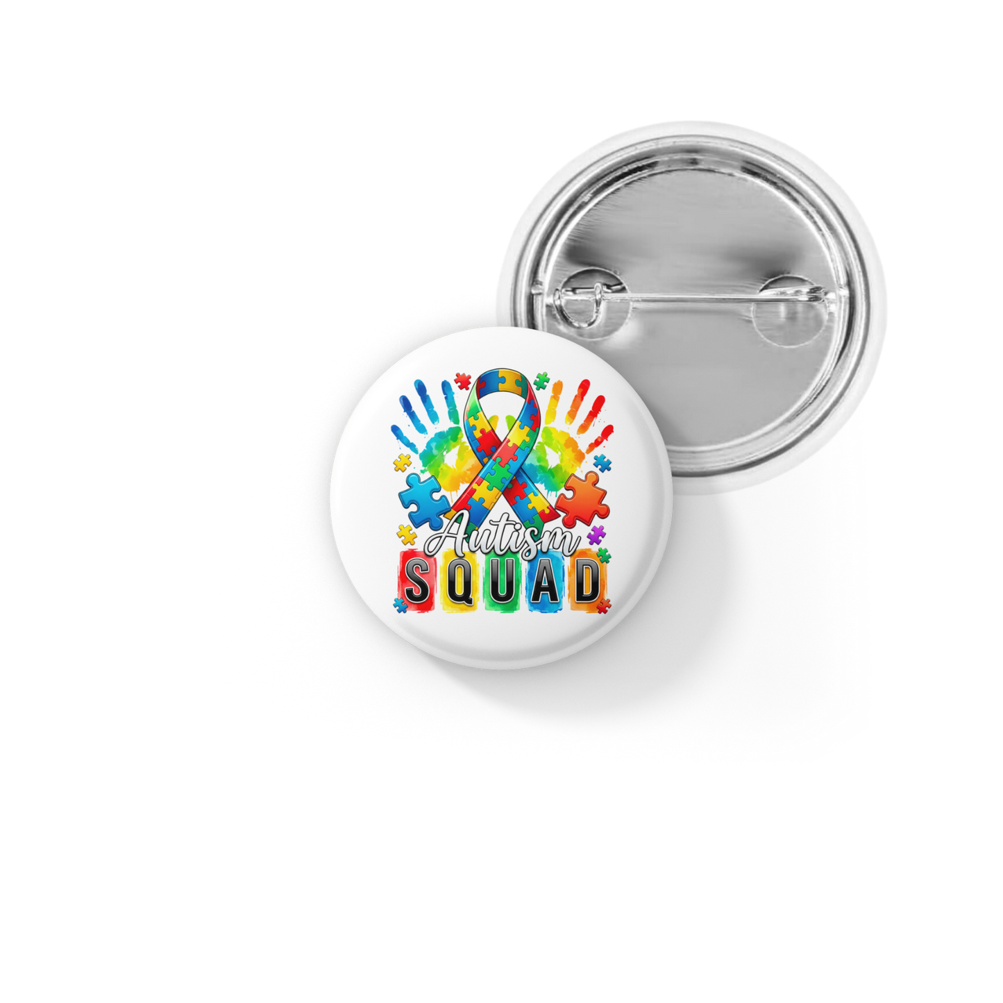 Autism Squad Pin Back Button, Magnet