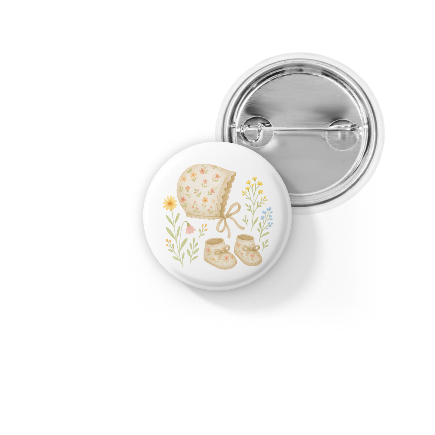 Baby Bonnet Pin Back Button, Magnet