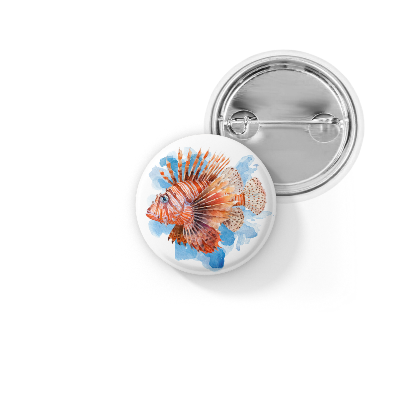Lionfish Pin Back Button, Magnet