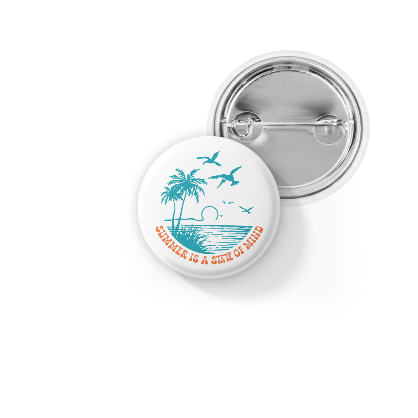 Summer Is A State of Mind Pin Back Button, Magnet