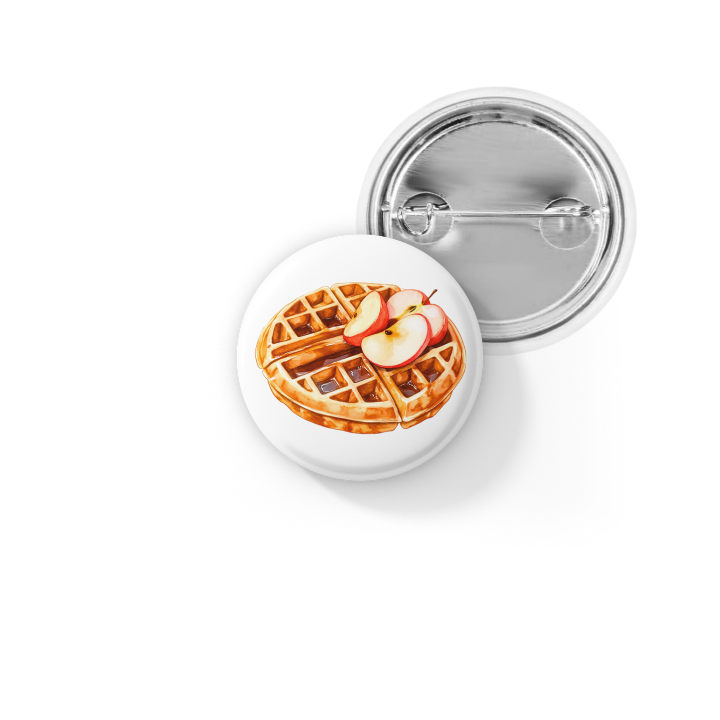Apple Waffles Pin Back Button, Magnet