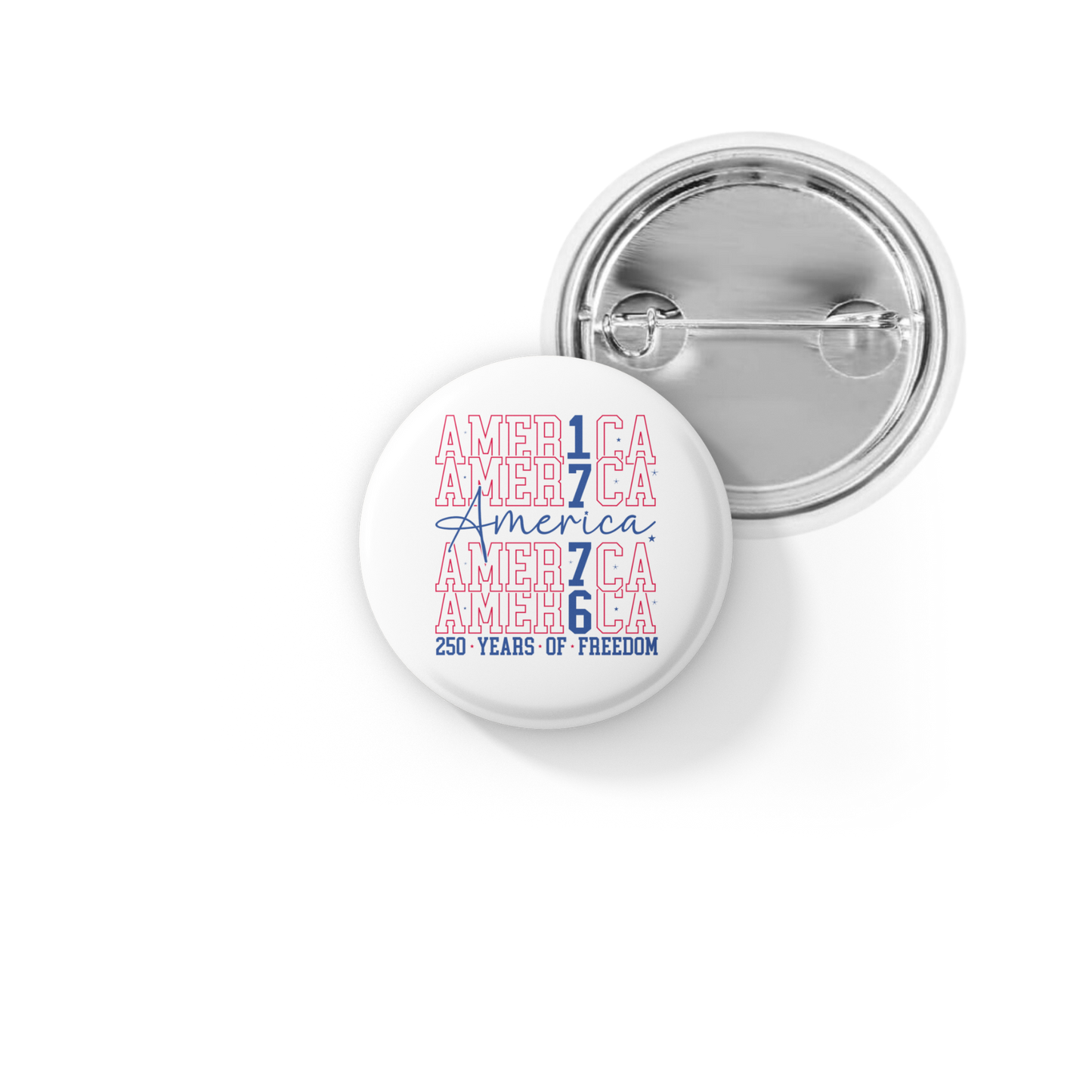 America 1776 Pin Back Button, Magnet