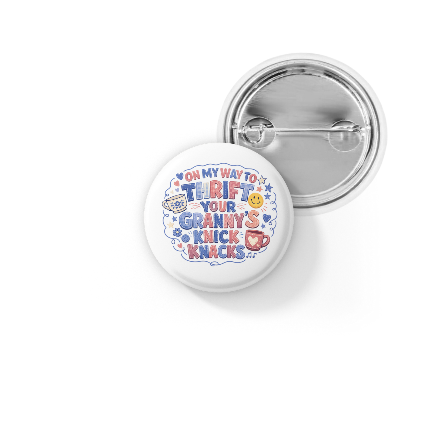 On My Way To Thrift Pin Back Button, Magnet