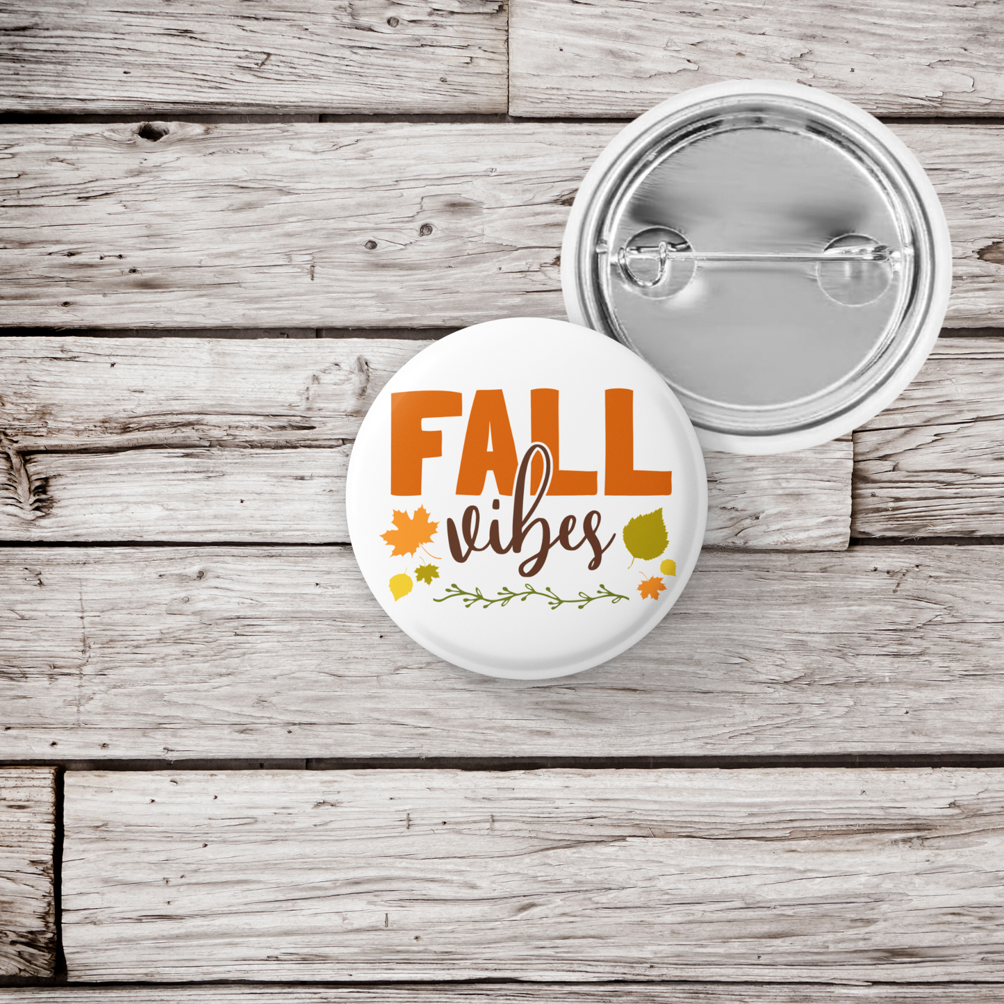 Fall Vibes Pin Back Button, Magnet, Keychain