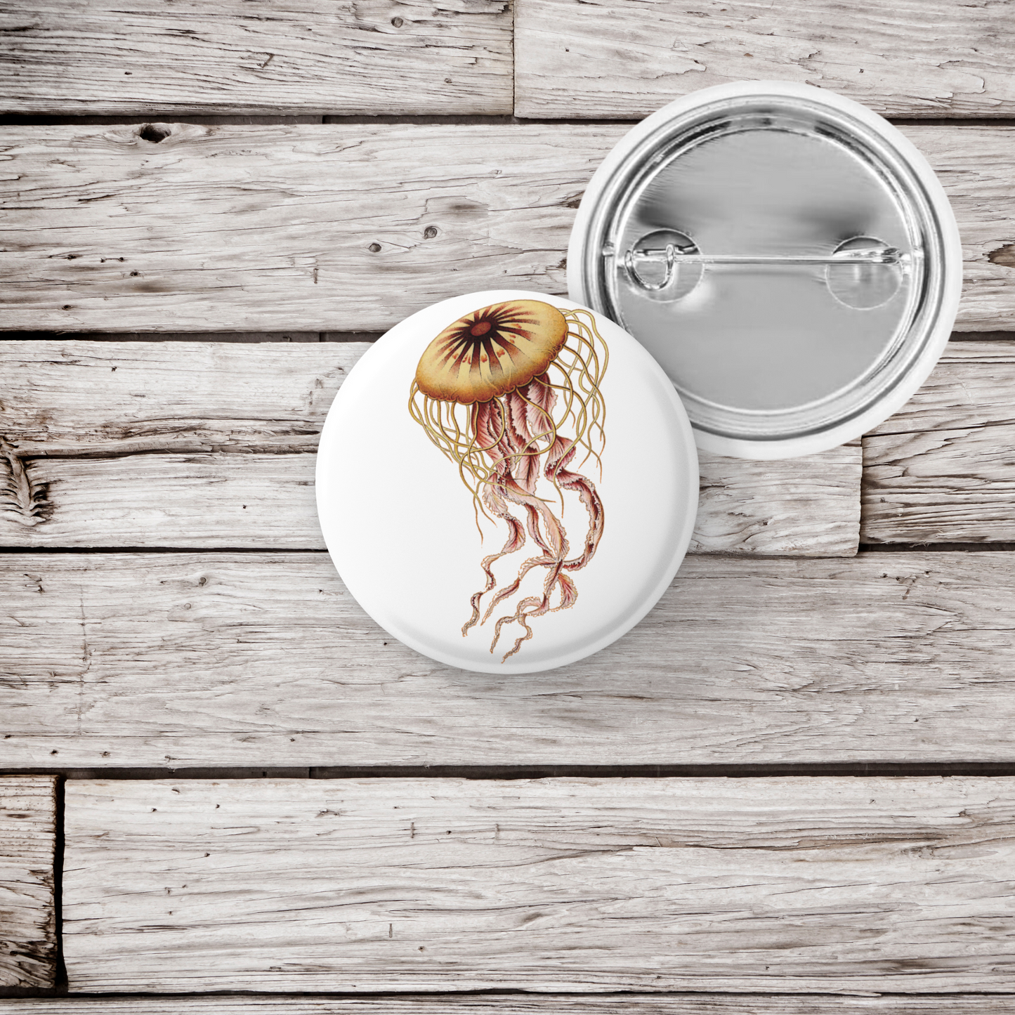 Jellyfish Pin Back Button, Magnet, Keychain