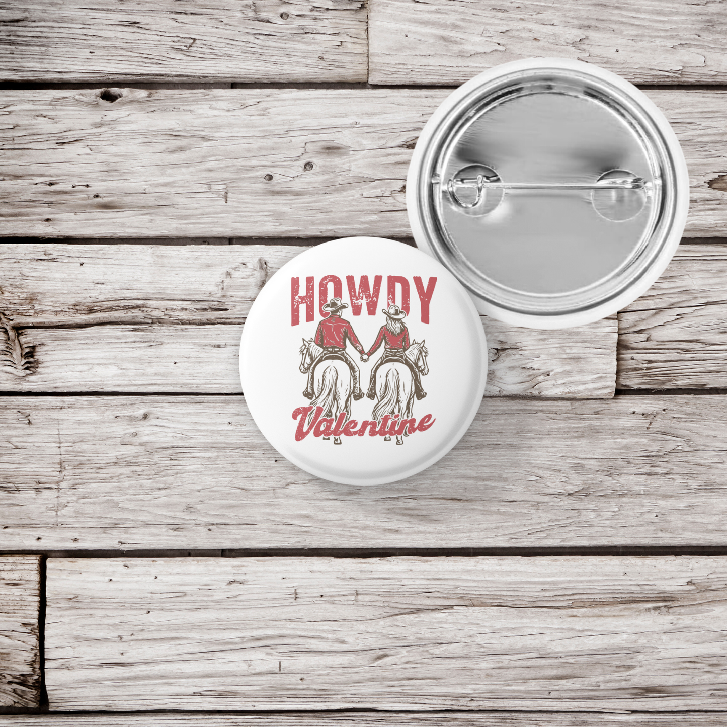 Howdy Valentine Pin Back Button, Magnet