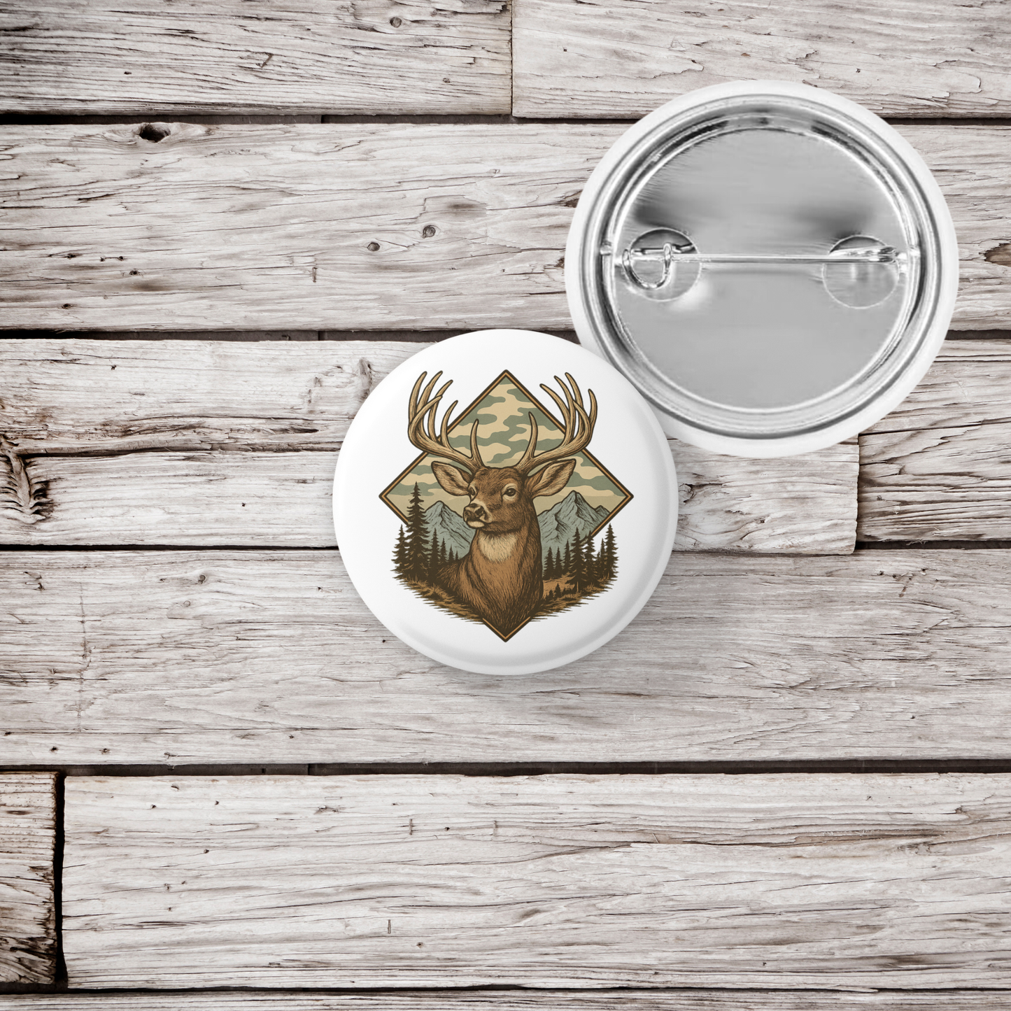 Deer Pin Back Button, Magnet