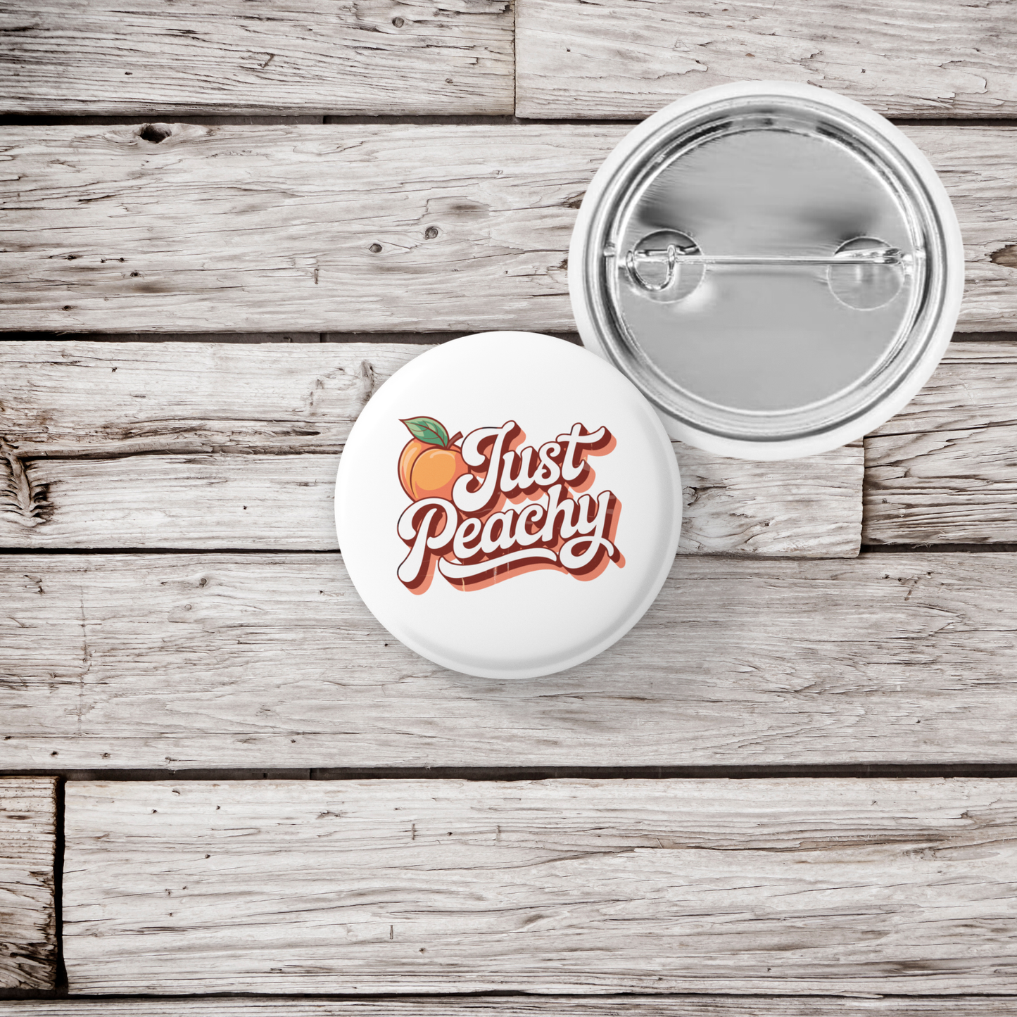 Just Peachy Pin Back Button, Magnet