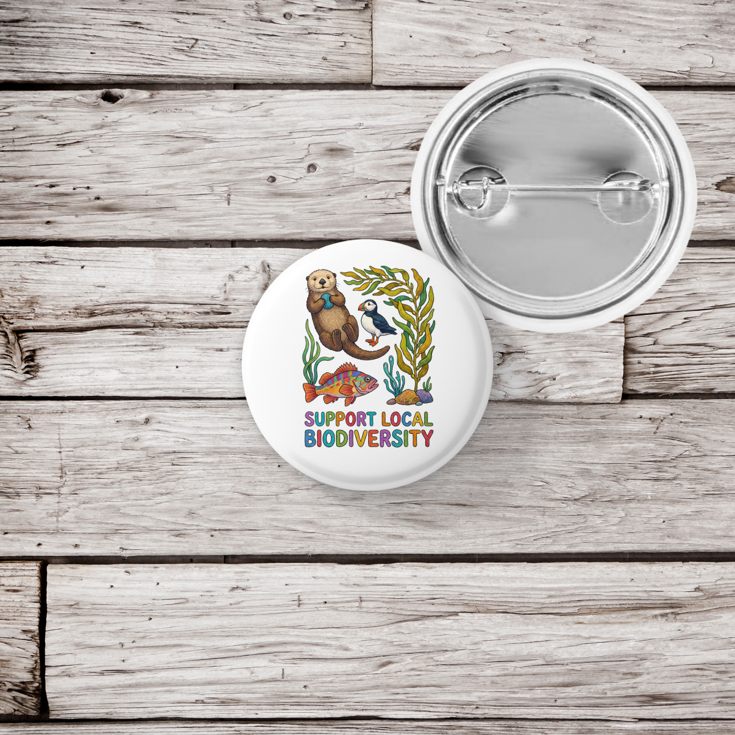 Support Local Biodiversity 5 Pin Back Button, Magnet