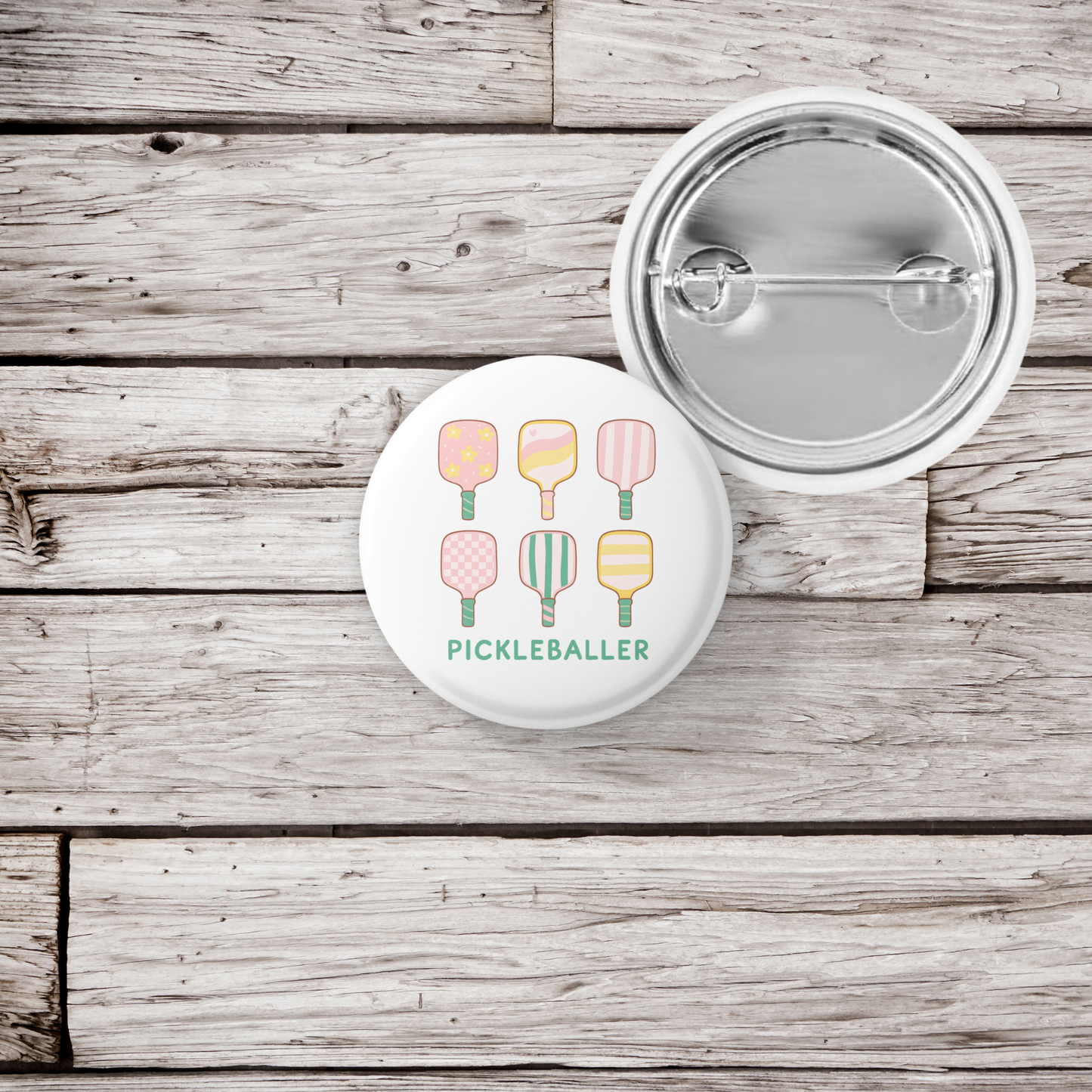 Pickleballer Pin Back Button, Magnet