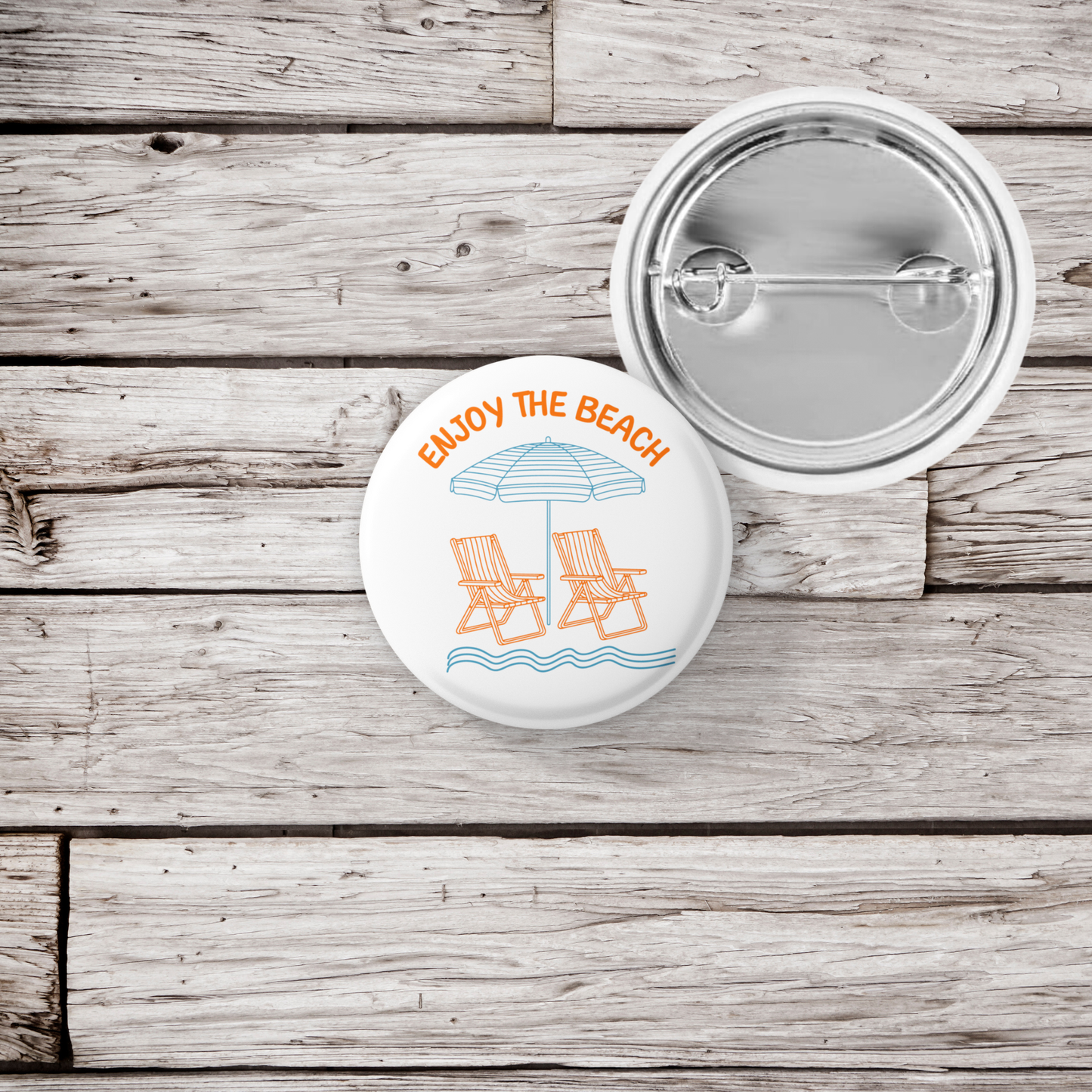 Enjoy The Beach Pin Back Button, Magnet