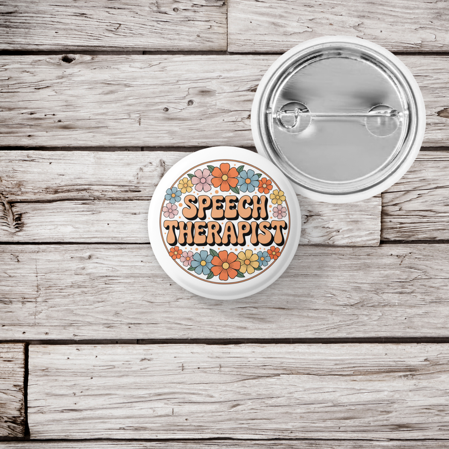 Speech Therapist Pin Back Button, Magnet