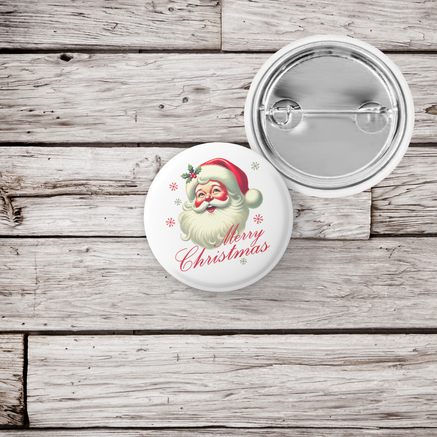 Merry Christmas Pin Back Button, Magnet