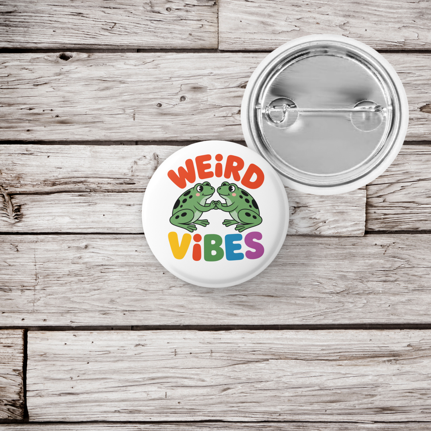 Weird Vibes Pin Back Button, Magnet