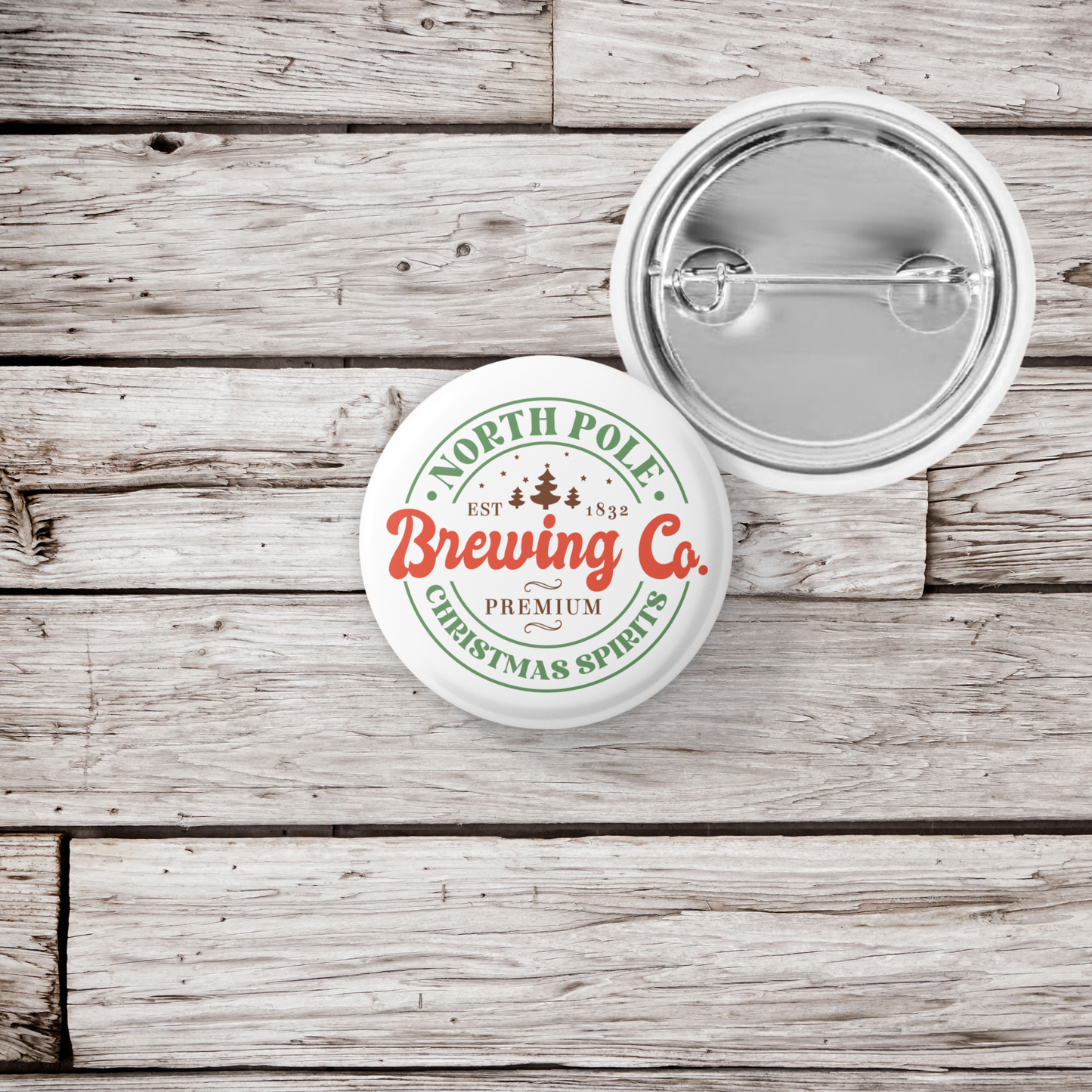 North Pole Brewing Co Pin Back Button, Magnet