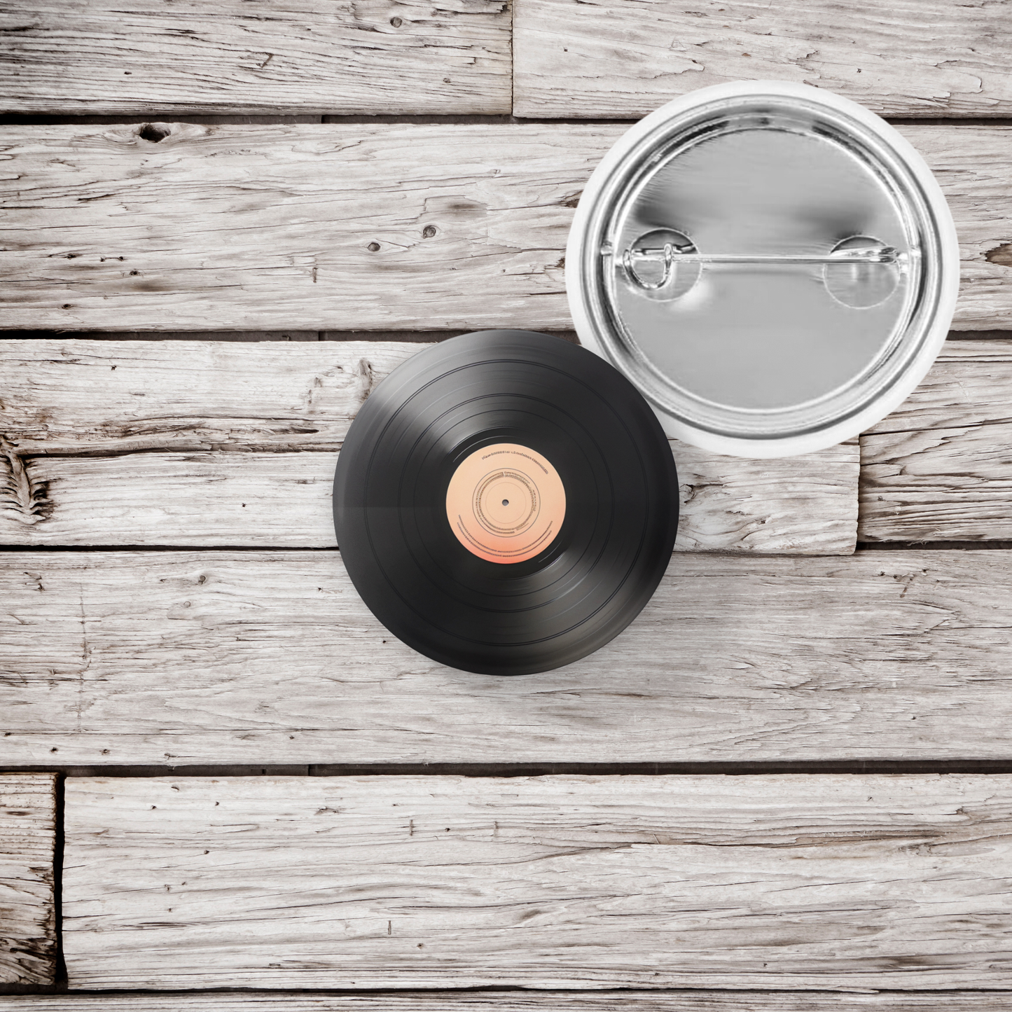 Record Pin Back Button, Magnet