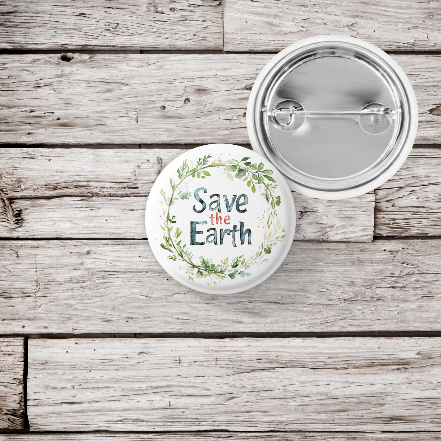 Save The Earth Pin Back Button, Magnet