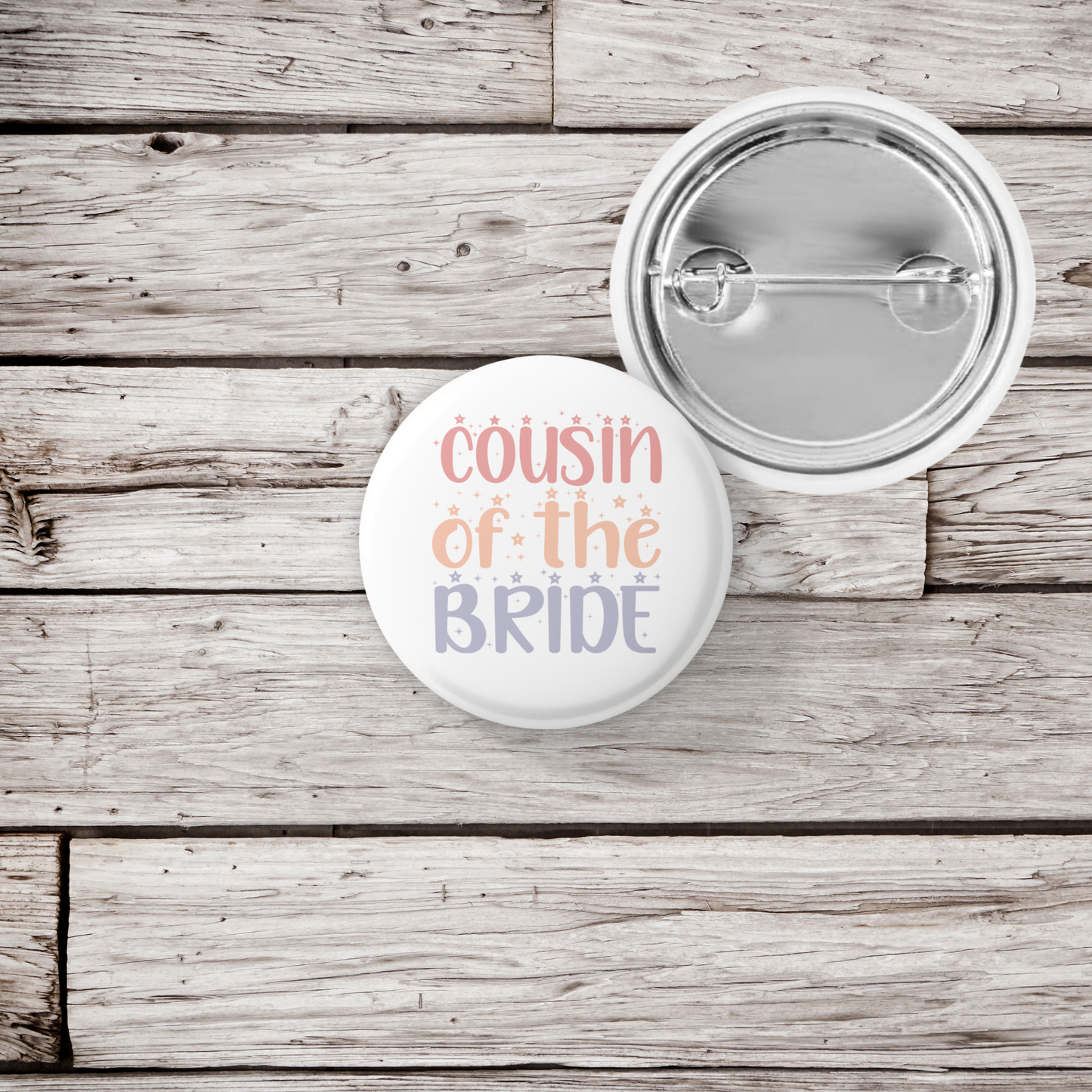Cousin Of The Bride Pin Back Button, Magnet