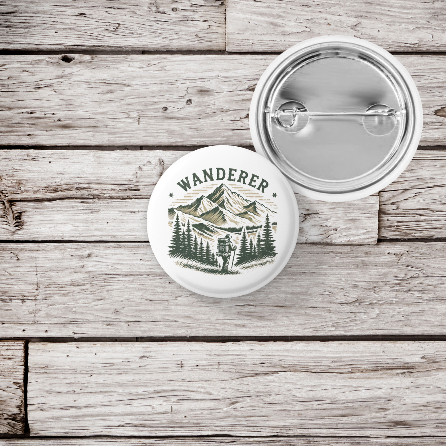 Wander Pin Back Button, Magnet