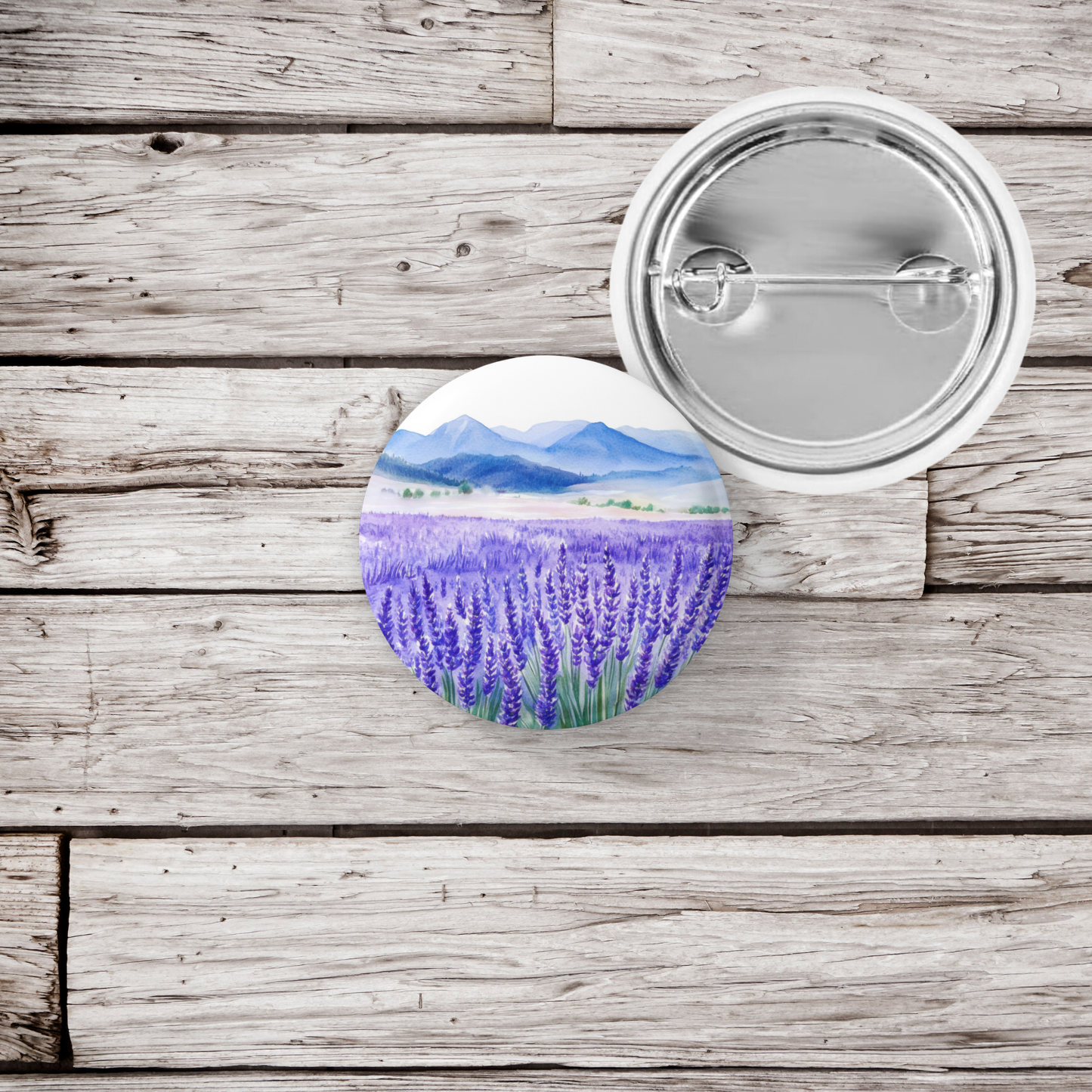 Mountain Lavender Pin Back Button, Magnet