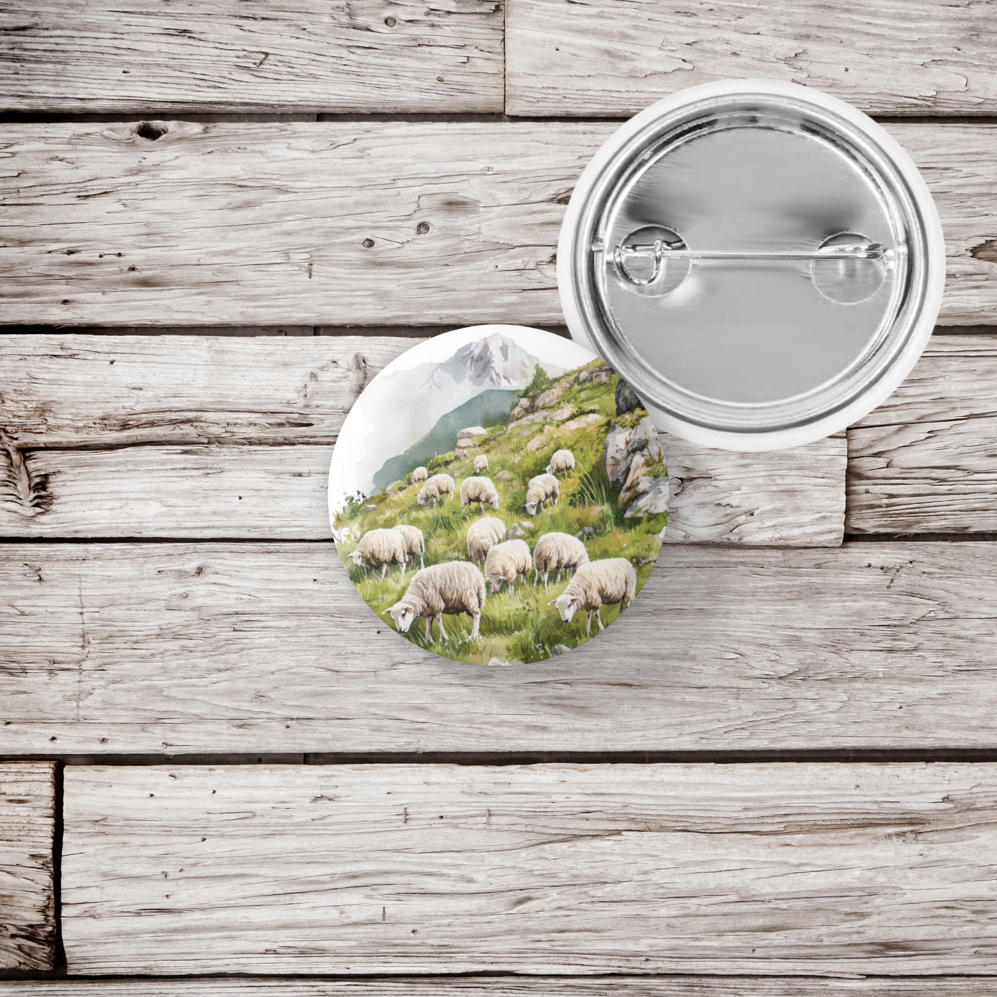 Mountain Sheep Pin Back Button, Magnet