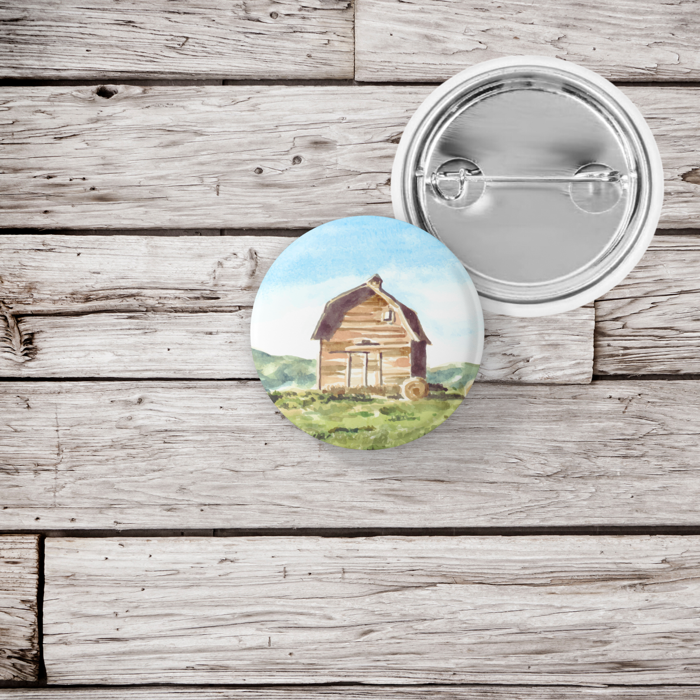 Barn Pin Back Button, Magnet, Keychain