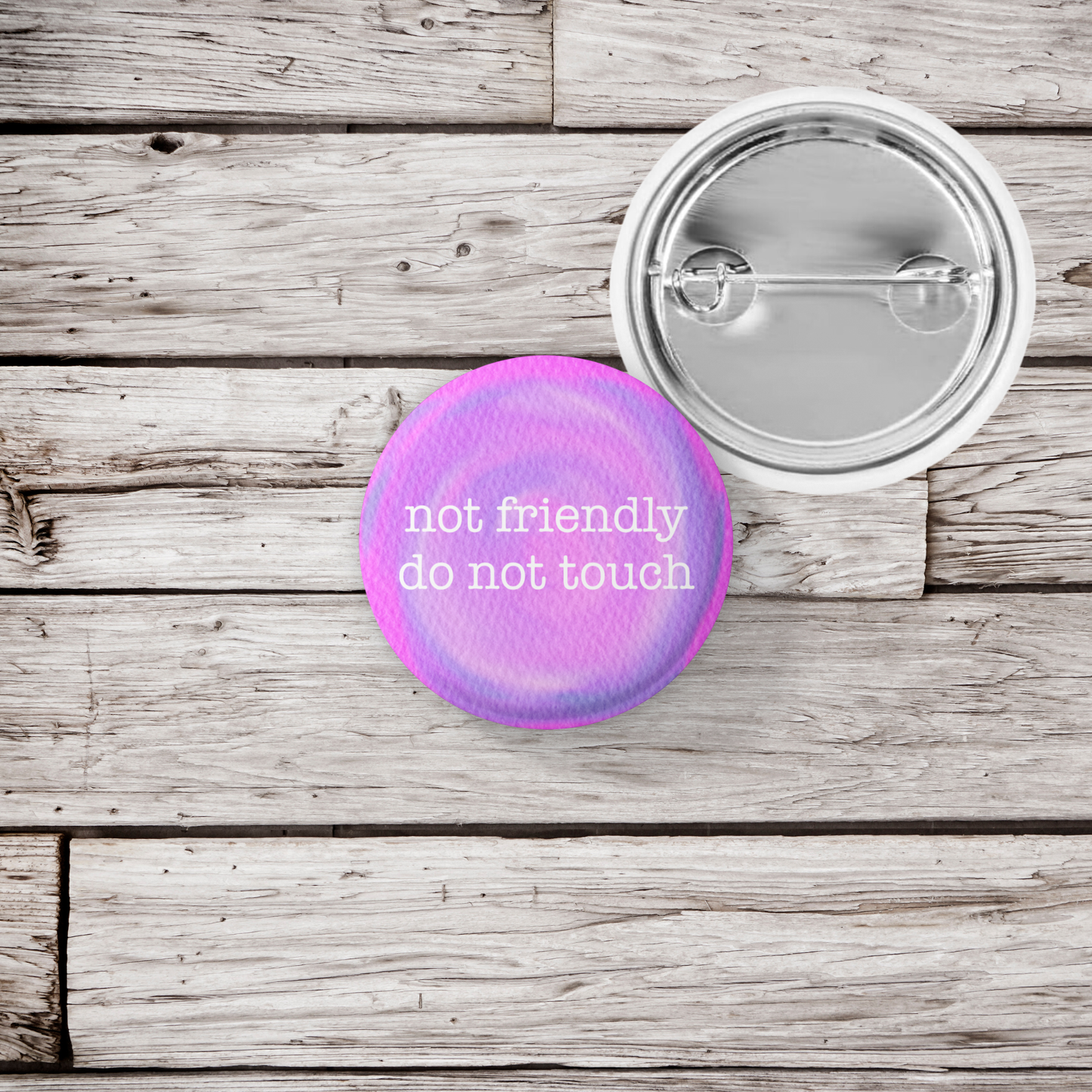 Not Friendly Pin Back Button, Magnet
