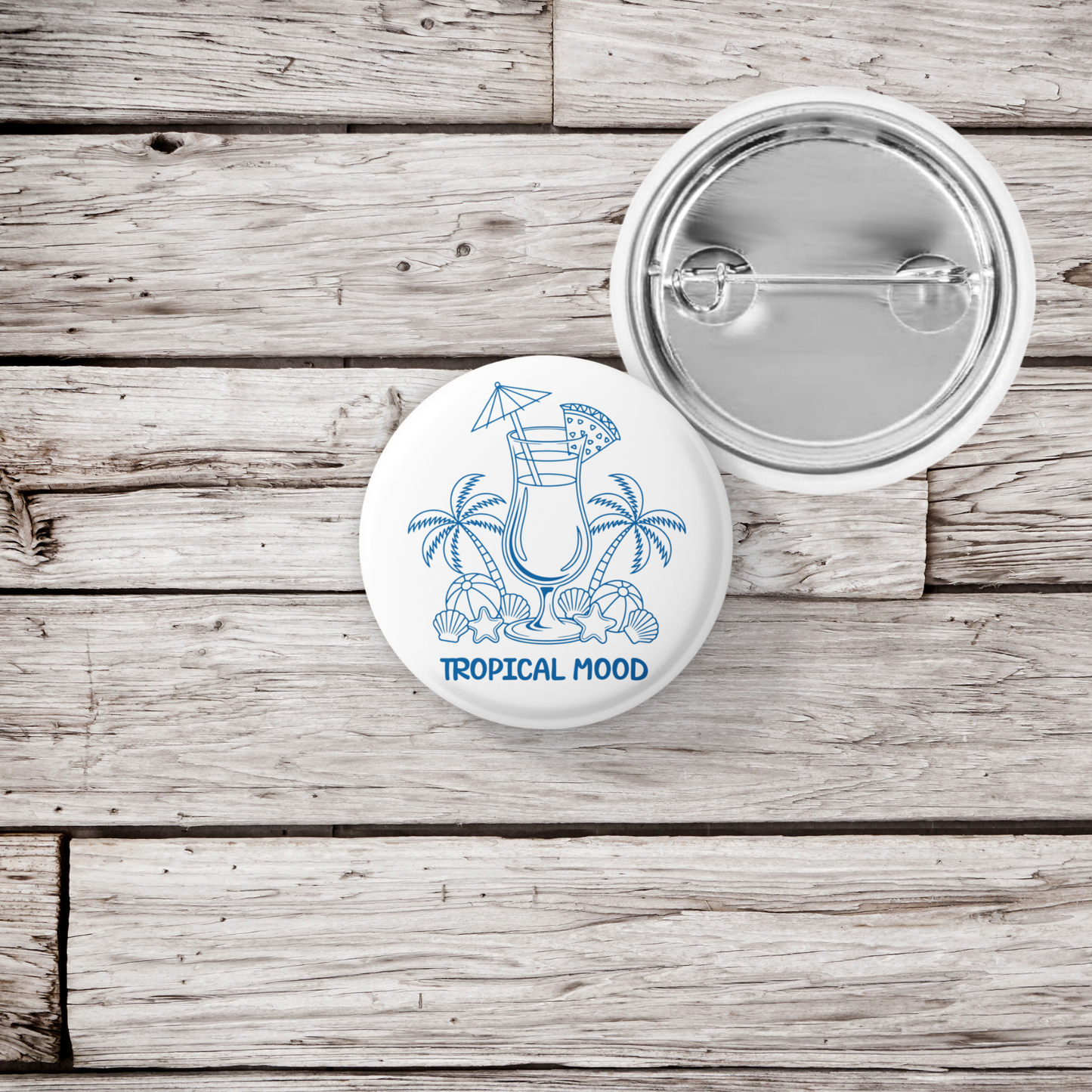 Tropical Mood Pin Back Button, Magnet