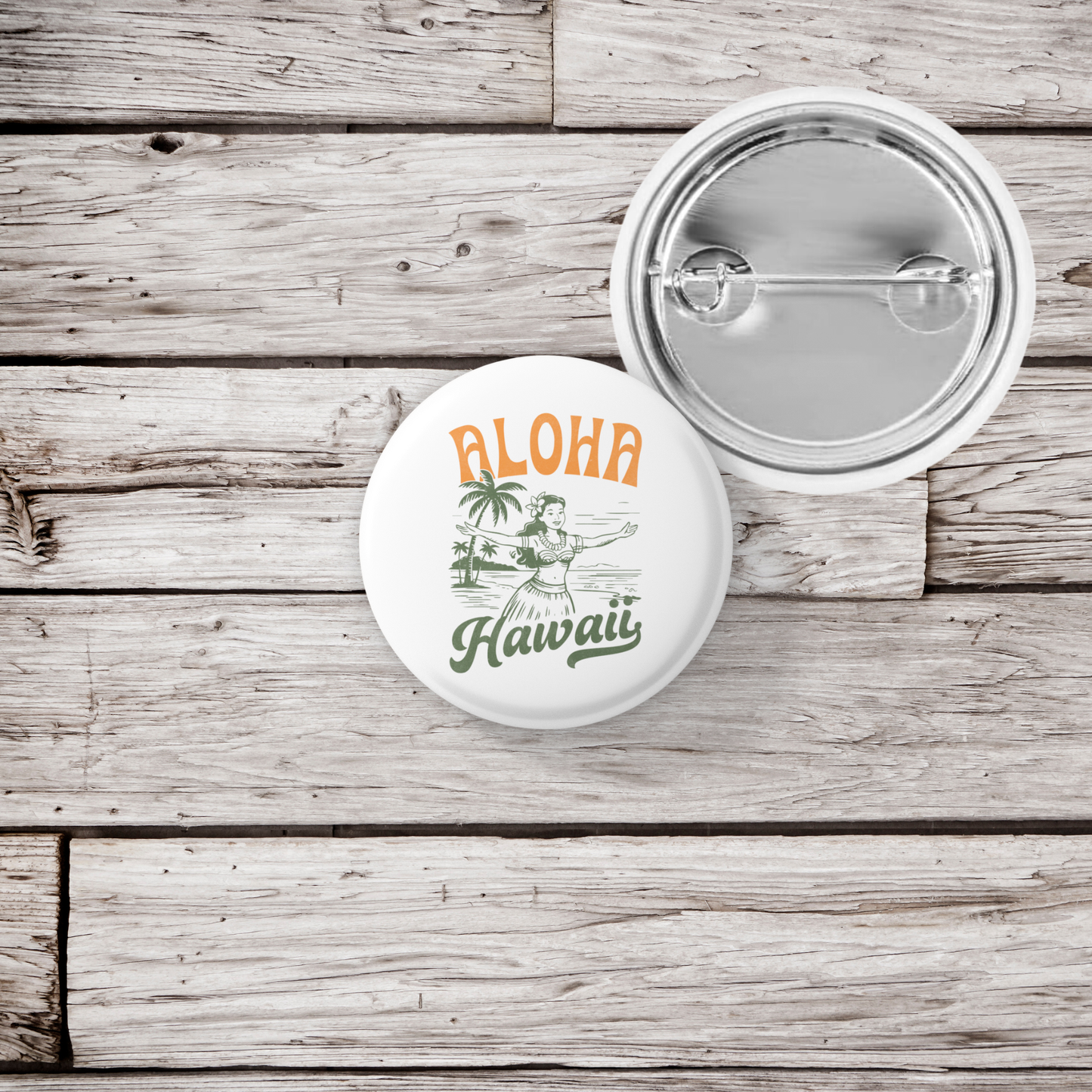 Aloha Hawaii Pin Back Button, Magnet