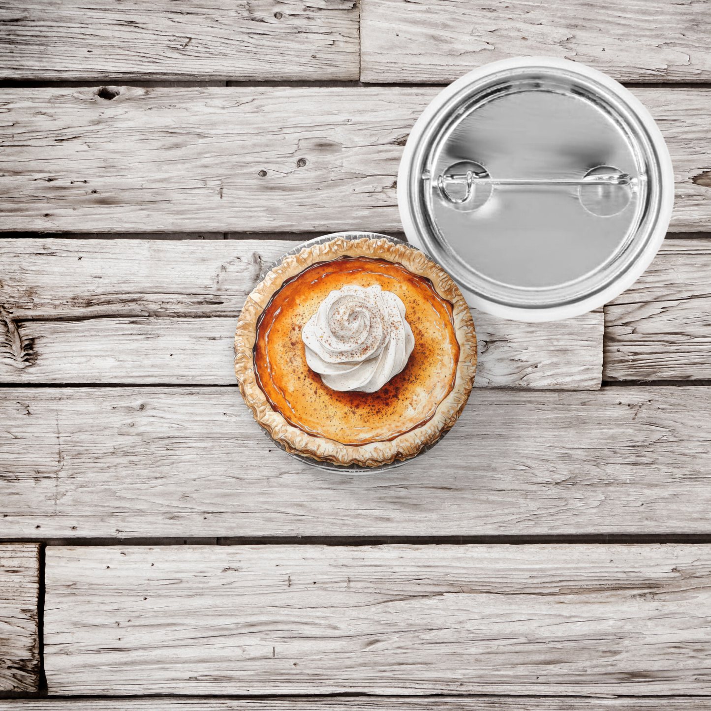Pumpkin Pie Pin Back Button, Magnet