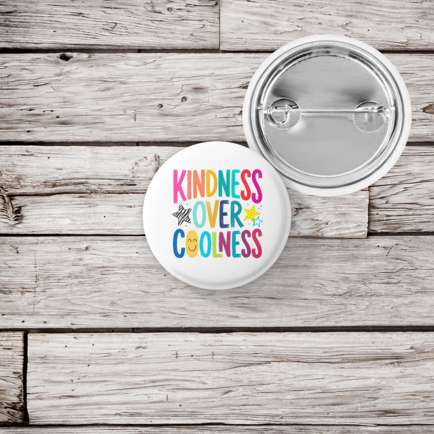 Kindness Over Coolness Pin Back Button, Magnet