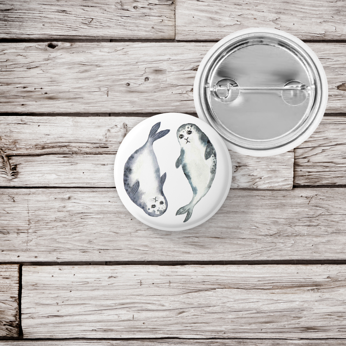 Seals Pin Back Button, Magnet