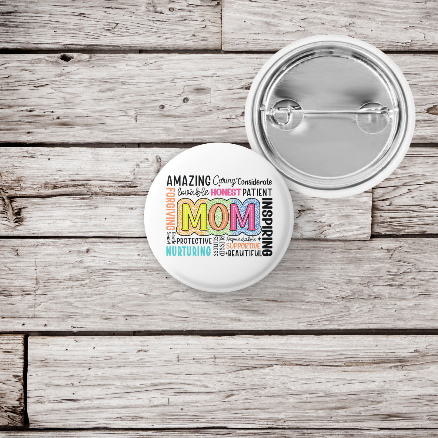 Mom Pin Back Button, Magnet