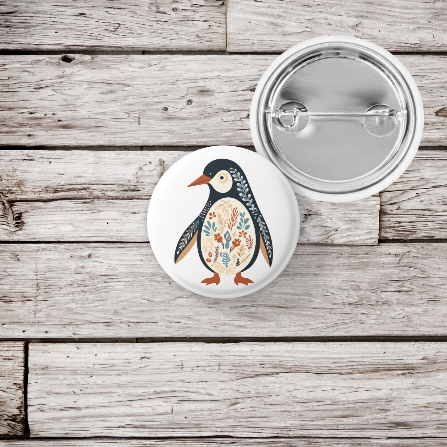 Penguin Pin Back Button, Magnet