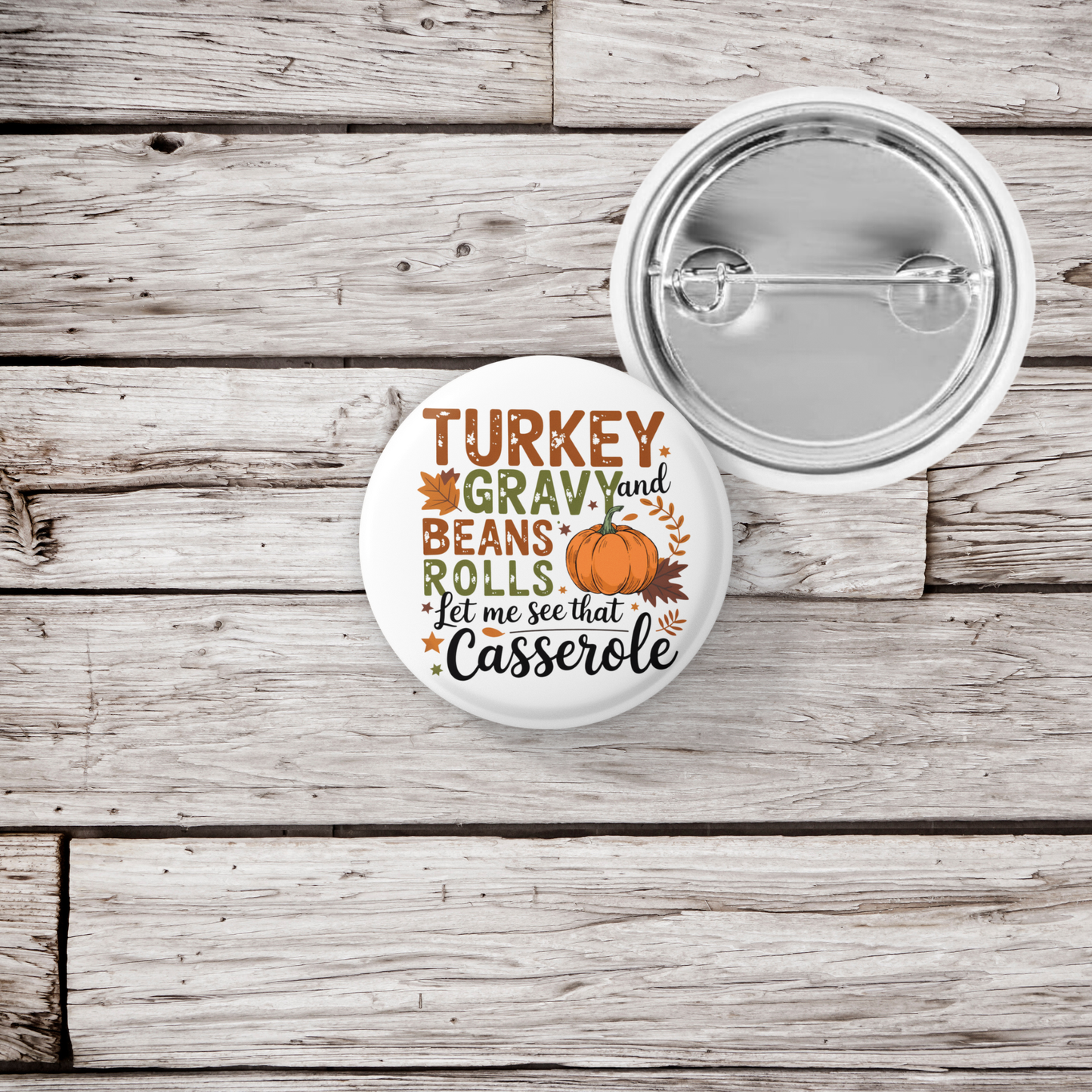 Turkey Gravy 1 Pin Back Button, Magnet