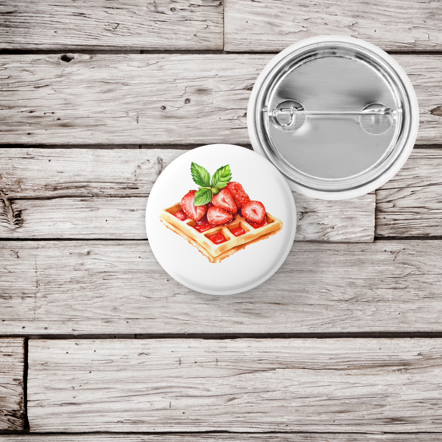 Strawberry Pin Back Button, Magnet