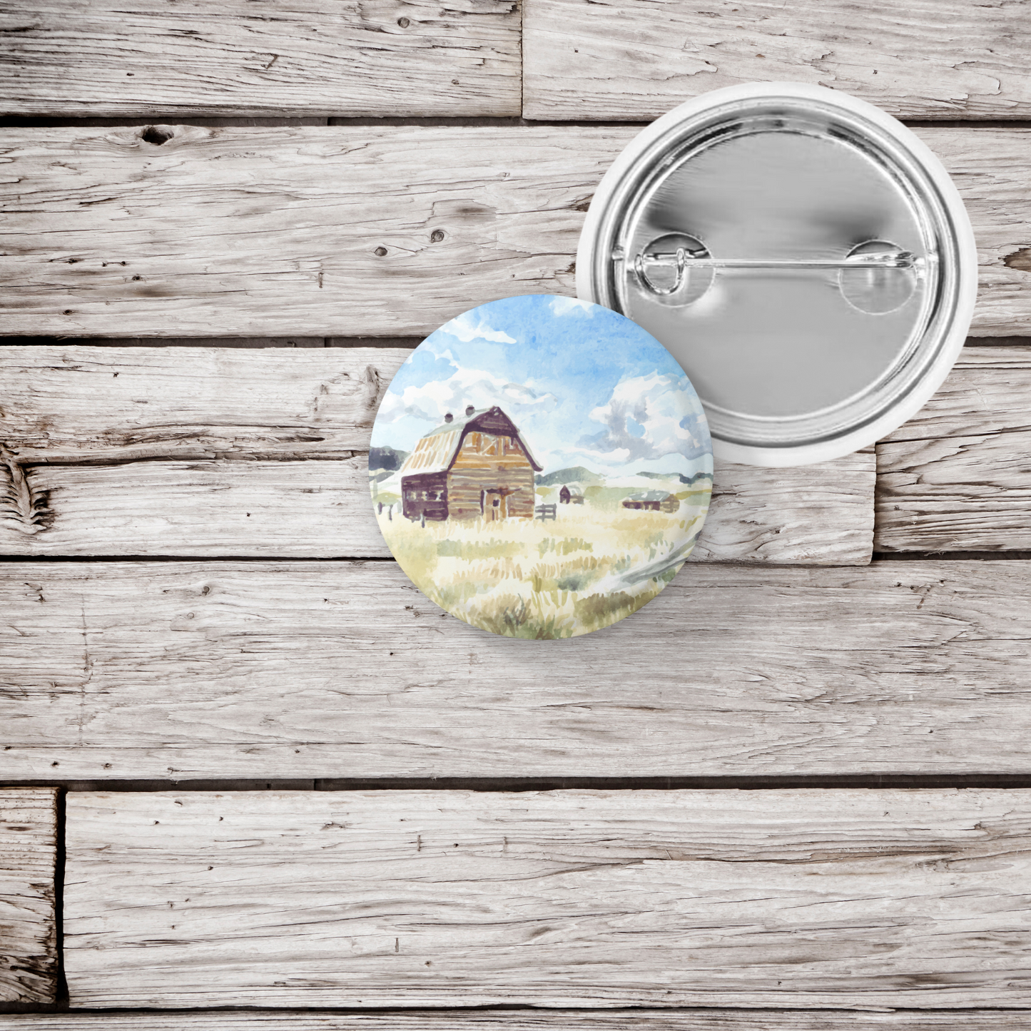 Barn Pin Back Button, Magnet, Keychain